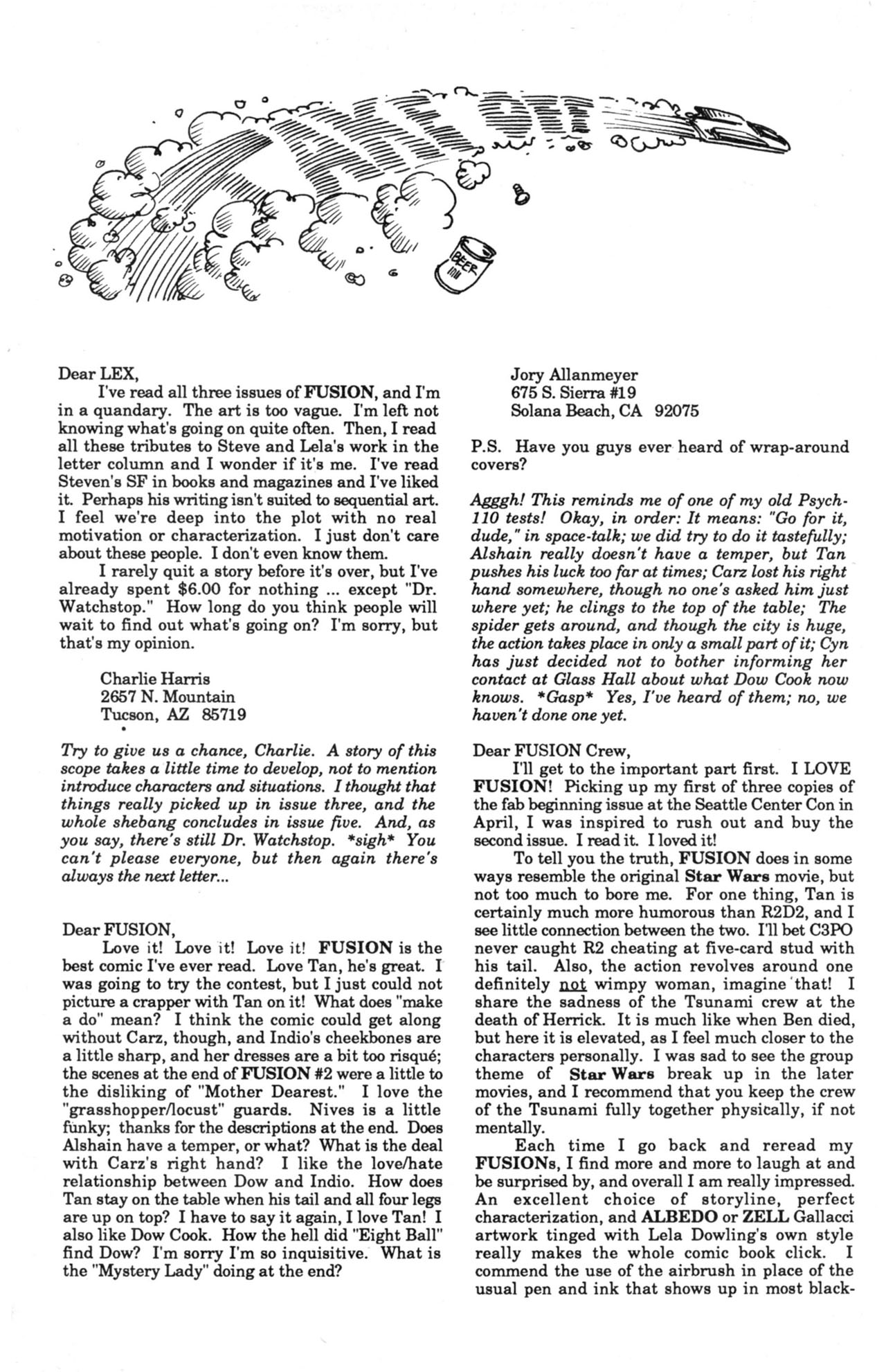 Read online Fusion (1987) comic -  Issue #5 - 20