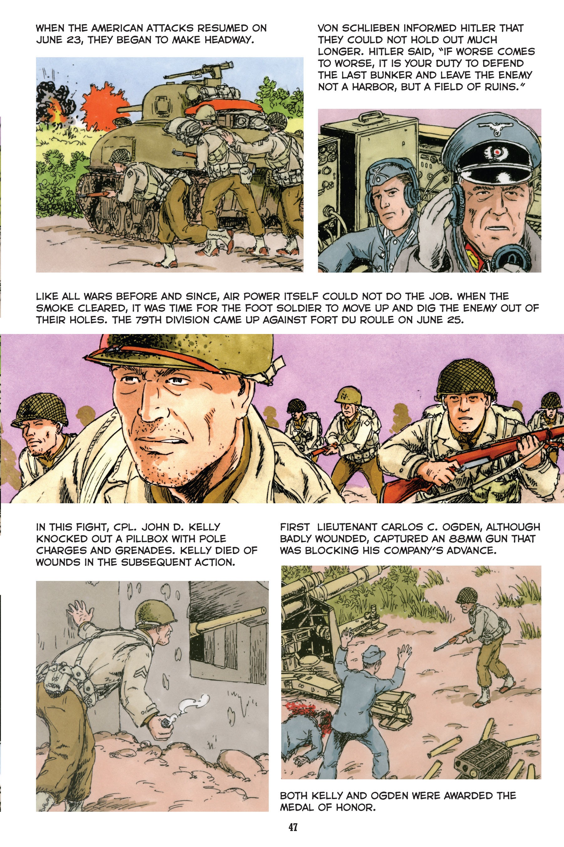 Read online Normandy: A Graphic History of D-Day, the Allied Invasion of Hitler's Fortress Europe comic -  Issue # TPB - 48