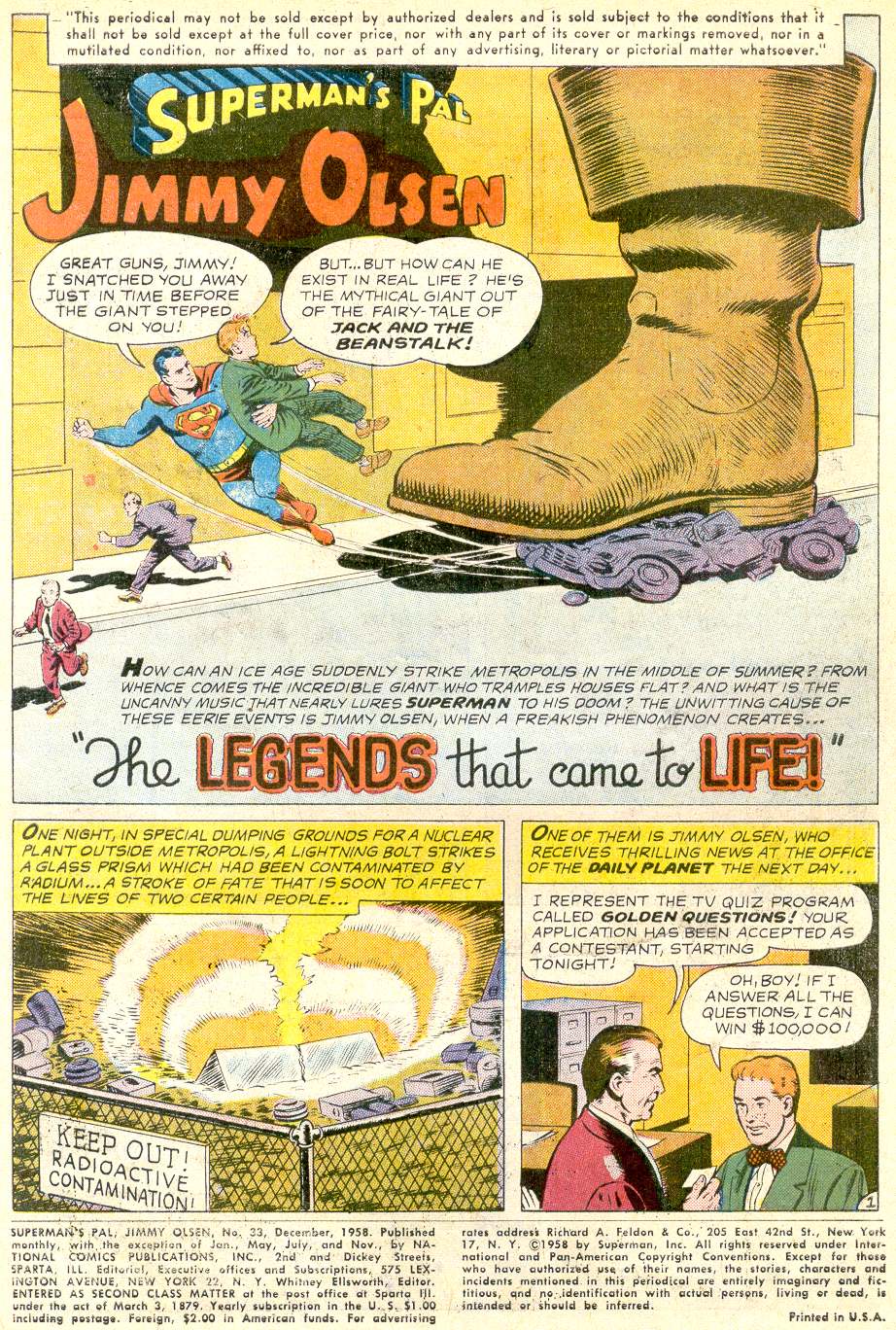 Read online Superman's Pal Jimmy Olsen comic -  Issue #33 - 3