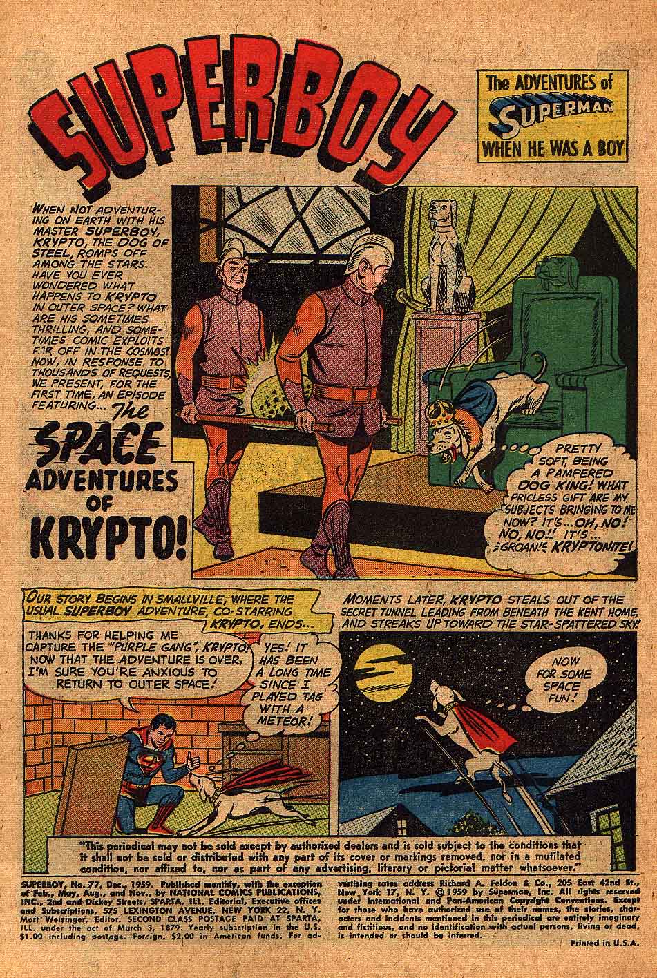 Read online Superboy (1949) comic -  Issue #77 - 2
