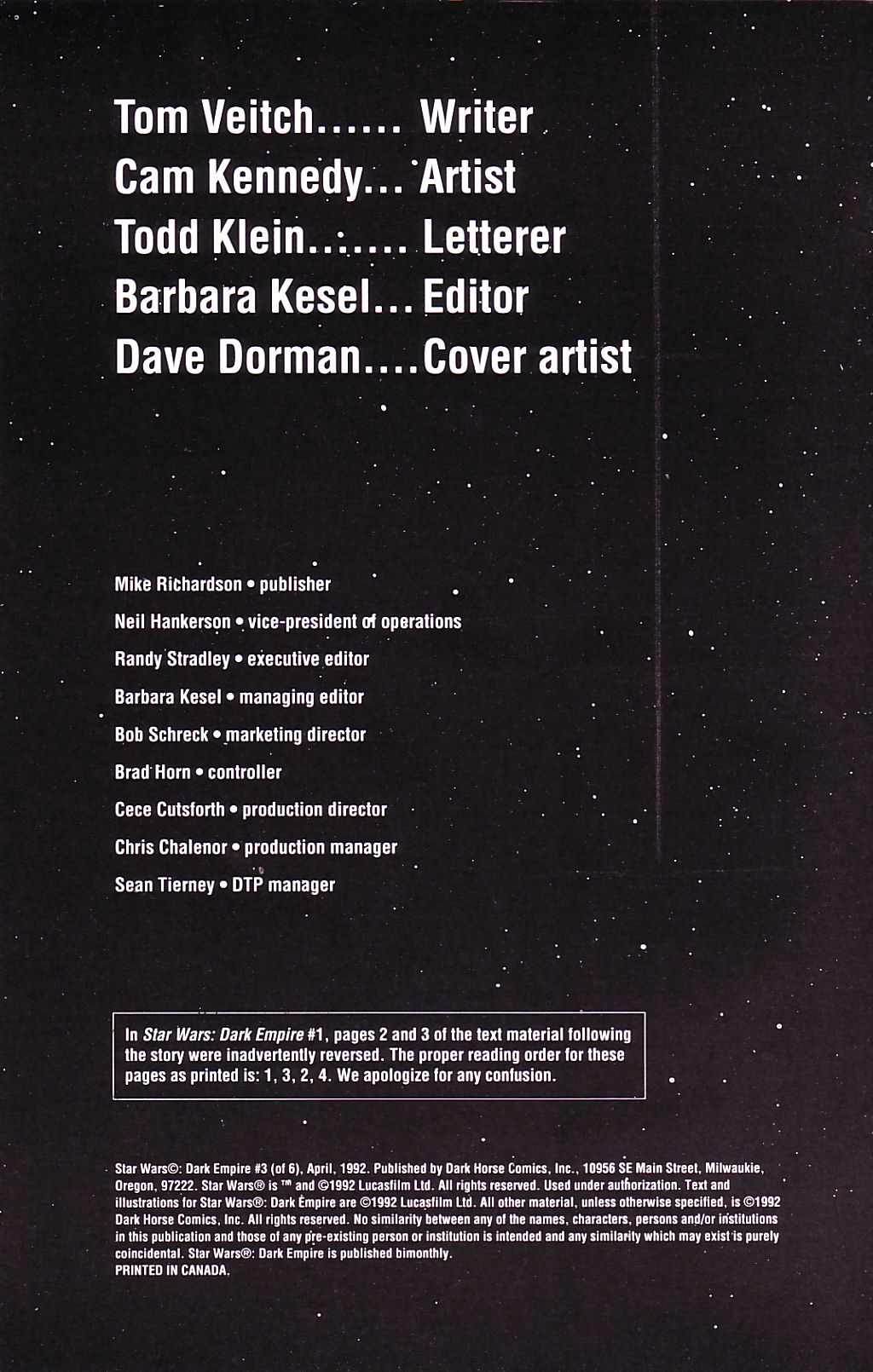 Read online Star Wars: Dark Empire comic -  Issue #3 - 2