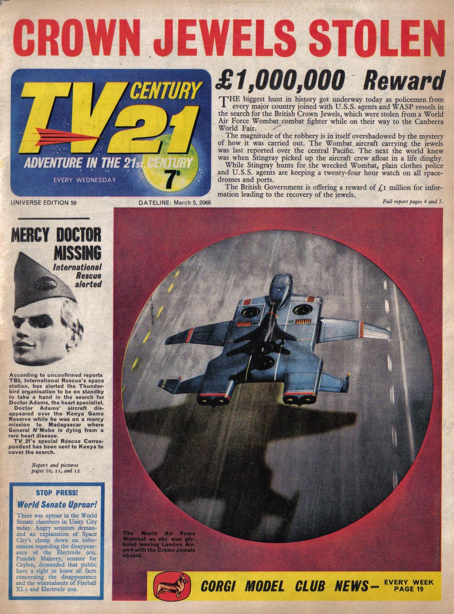 Read online TV Century 21 (TV 21) comic -  Issue #59 - 1