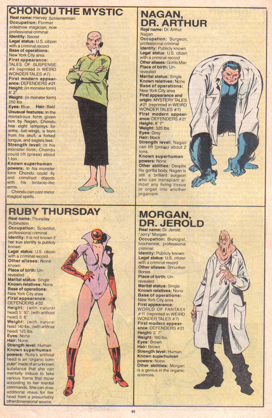 Read online The Official Handbook of the Marvel Universe: Update '89 comic -  Issue #3 - 42