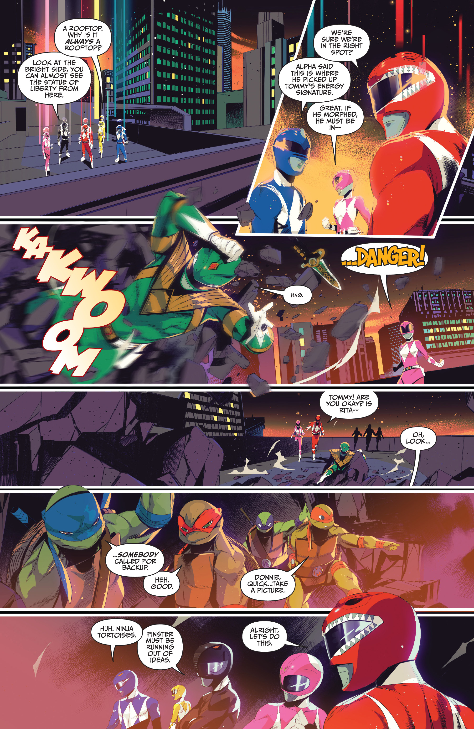 Read online Mighty Morphin Power Rangers: Teenage Mutant Ninja Turtles comic -  Issue #1 - 21