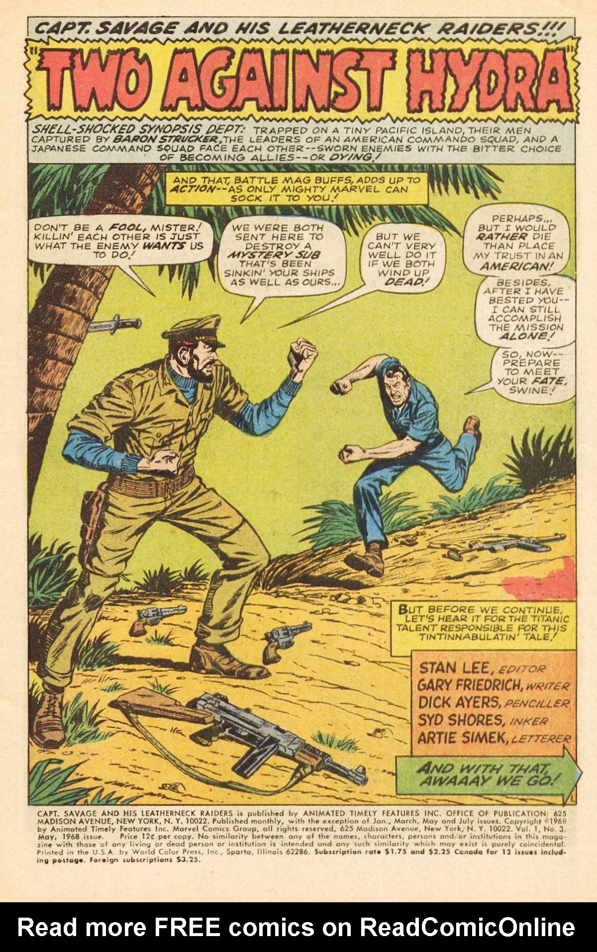 Captain Savage and his Leatherneck Raiders Issue #3 #3 - English 3