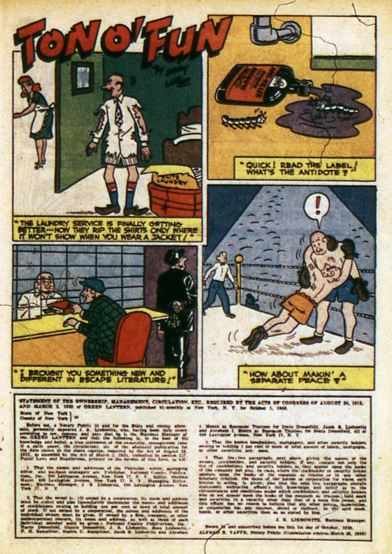 Read online Green Lantern (1941) comic -  Issue #24 - 29