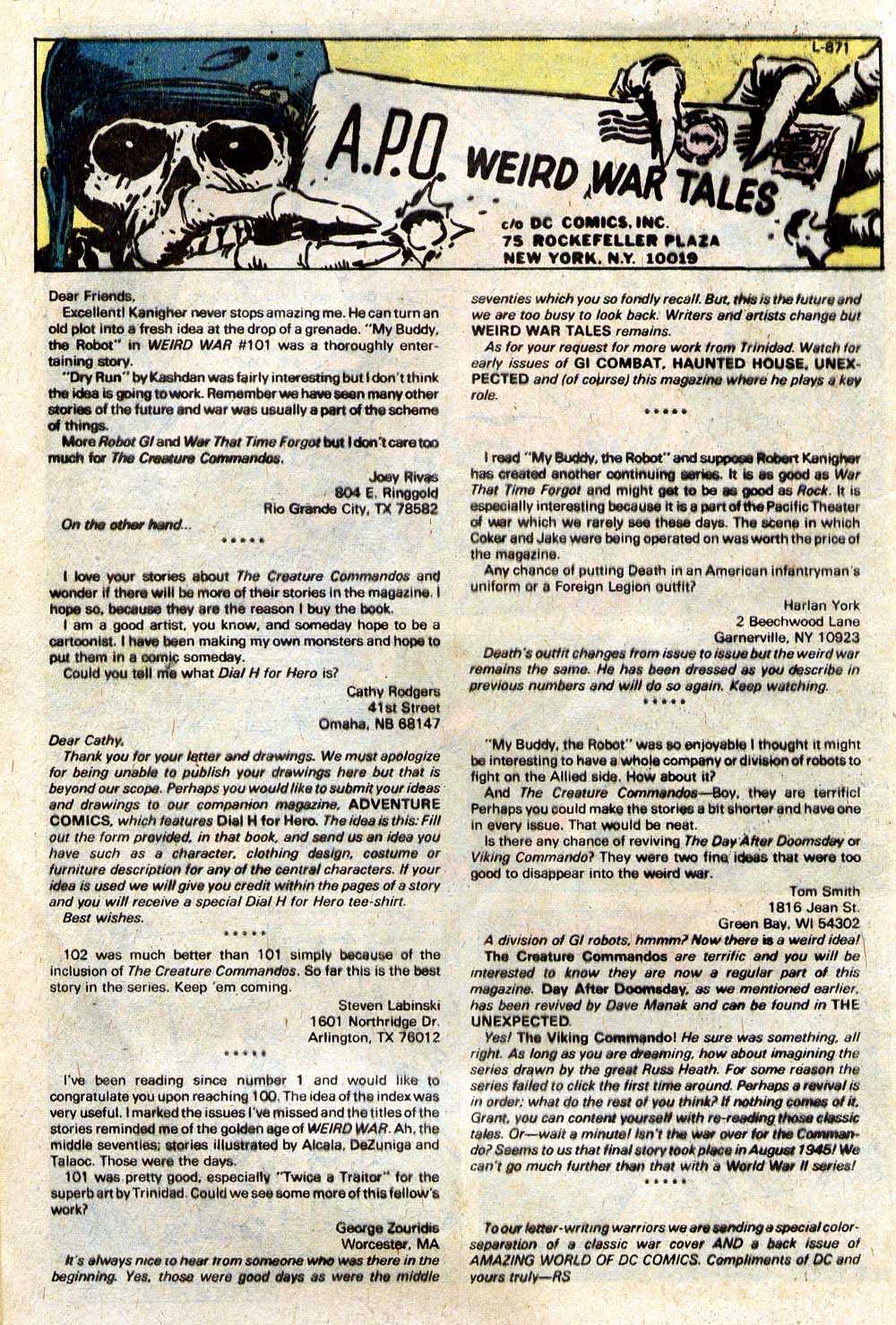Read online Weird War Tales (1971) comic -  Issue #106 - 12