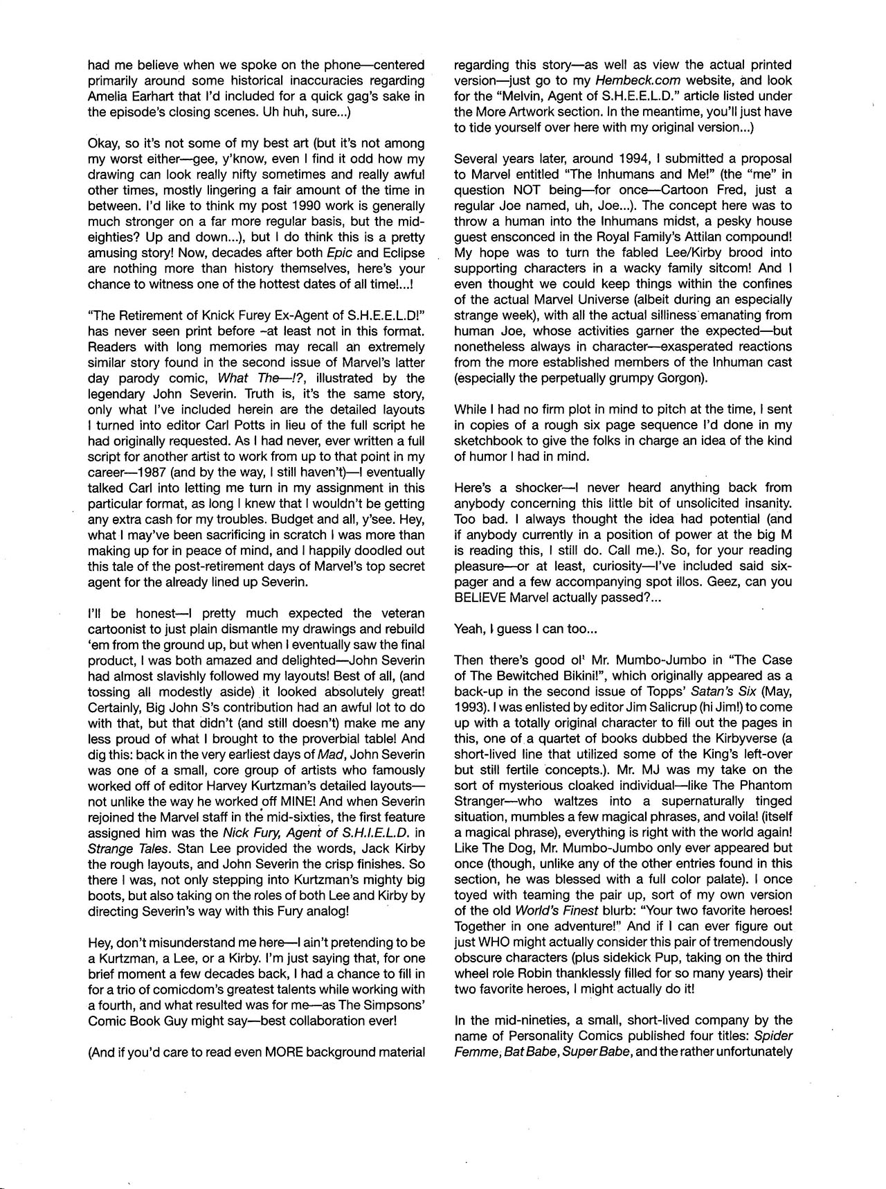 Read online The Nearly Complete Essential Hembeck Archives Omnibus comic -  Issue # TPB (Part 6) - 2