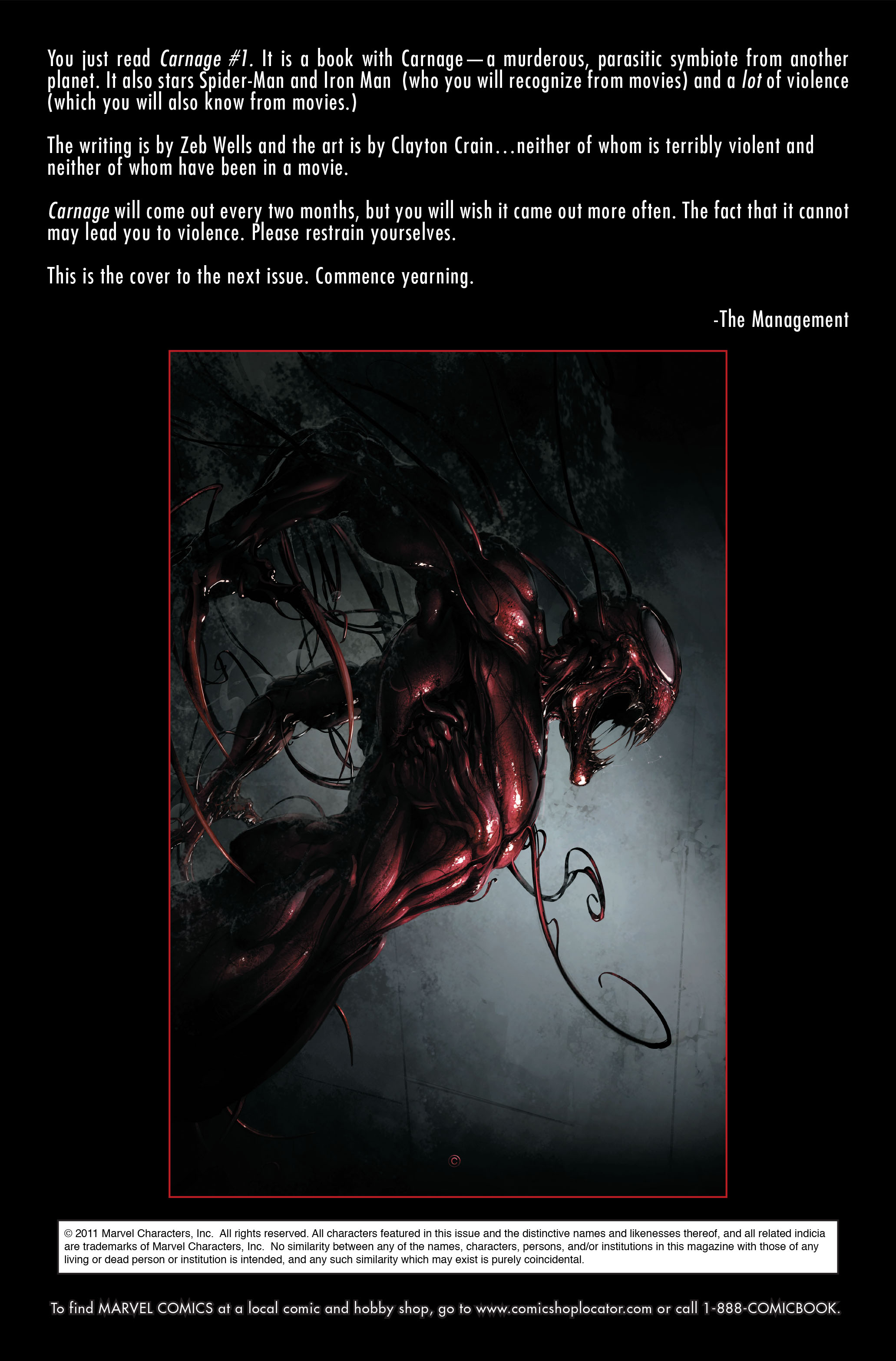 Read online Carnage (2010) comic -  Issue #1 - 23