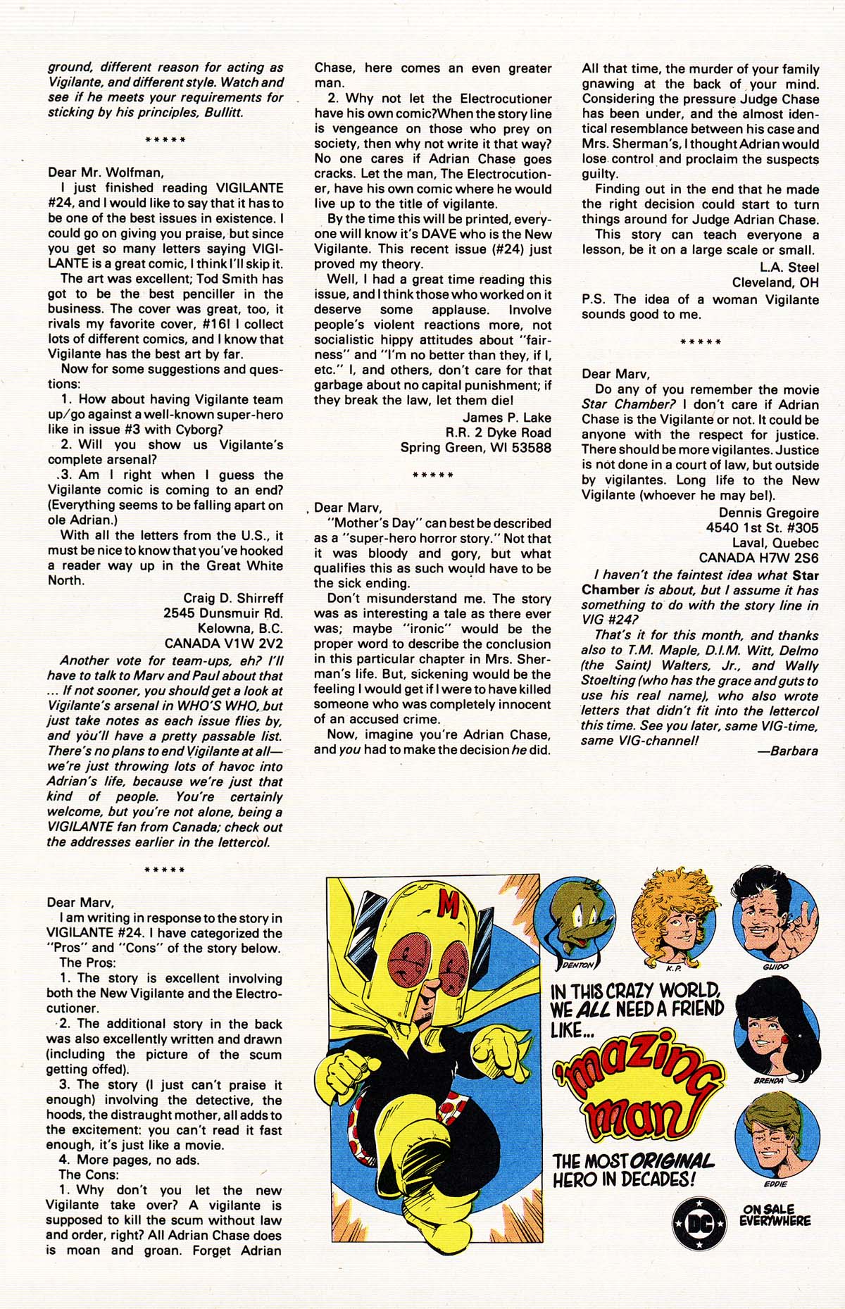 Read online Vigilante (1983) comic -  Issue #28 - 32
