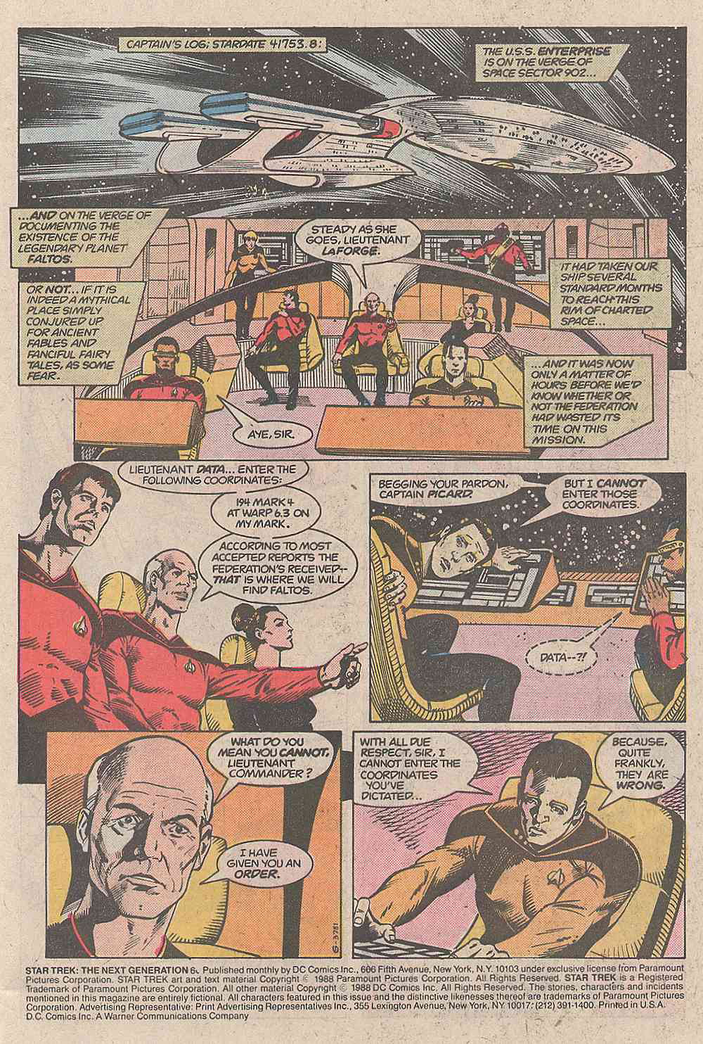 Read online Star Trek: The Next Generation (1988) comic -  Issue #6 - 2