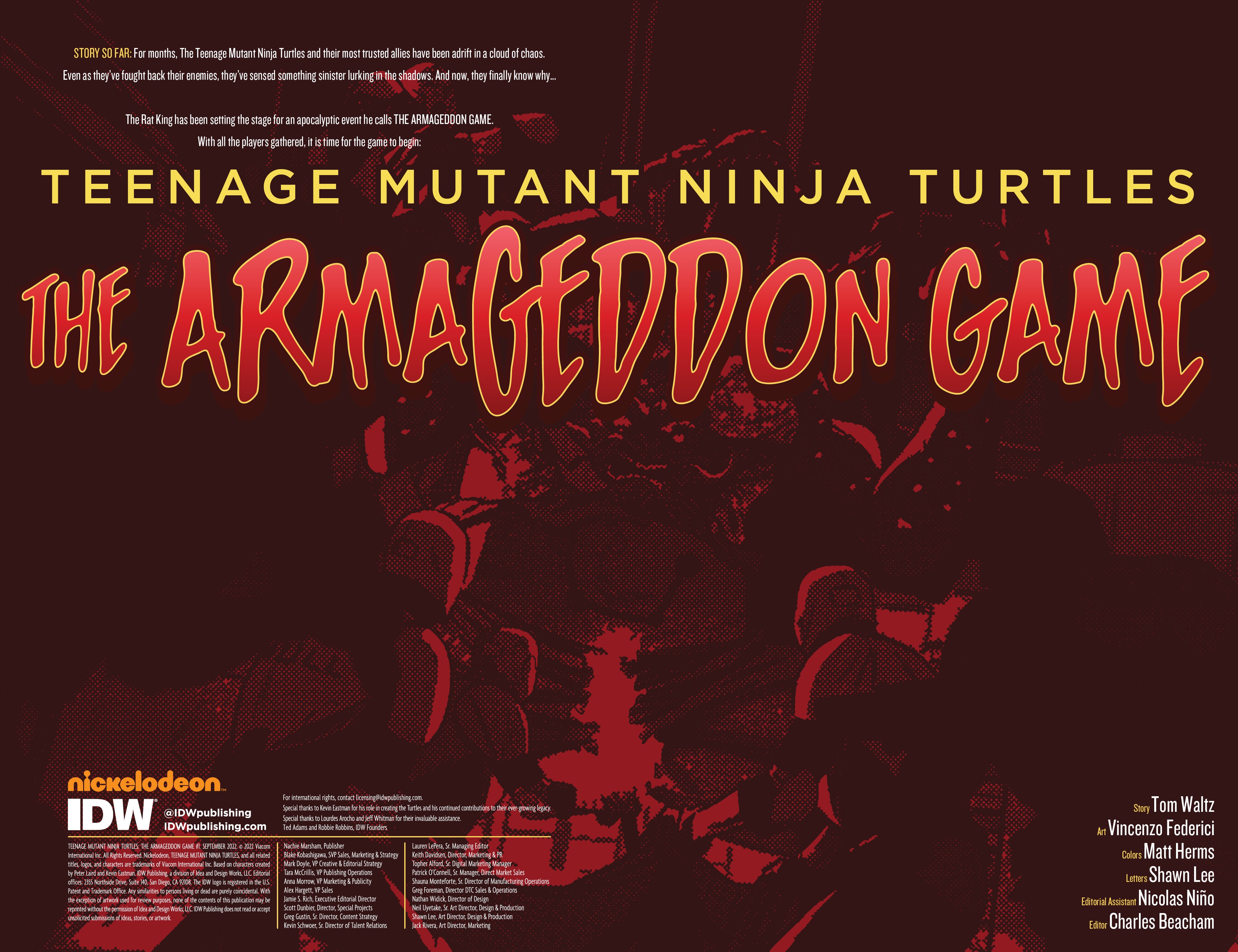 Read online Teenage Mutant Ninja Turtles: The Armageddon Game comic -  Issue #1 - 2