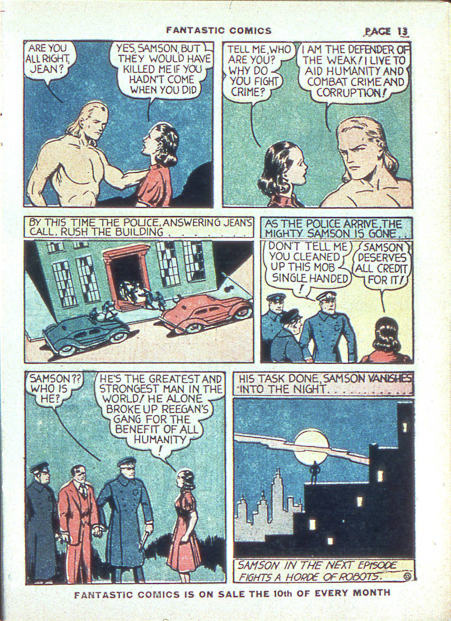 Read online Fantastic Comics comic -  Issue #3 - 16