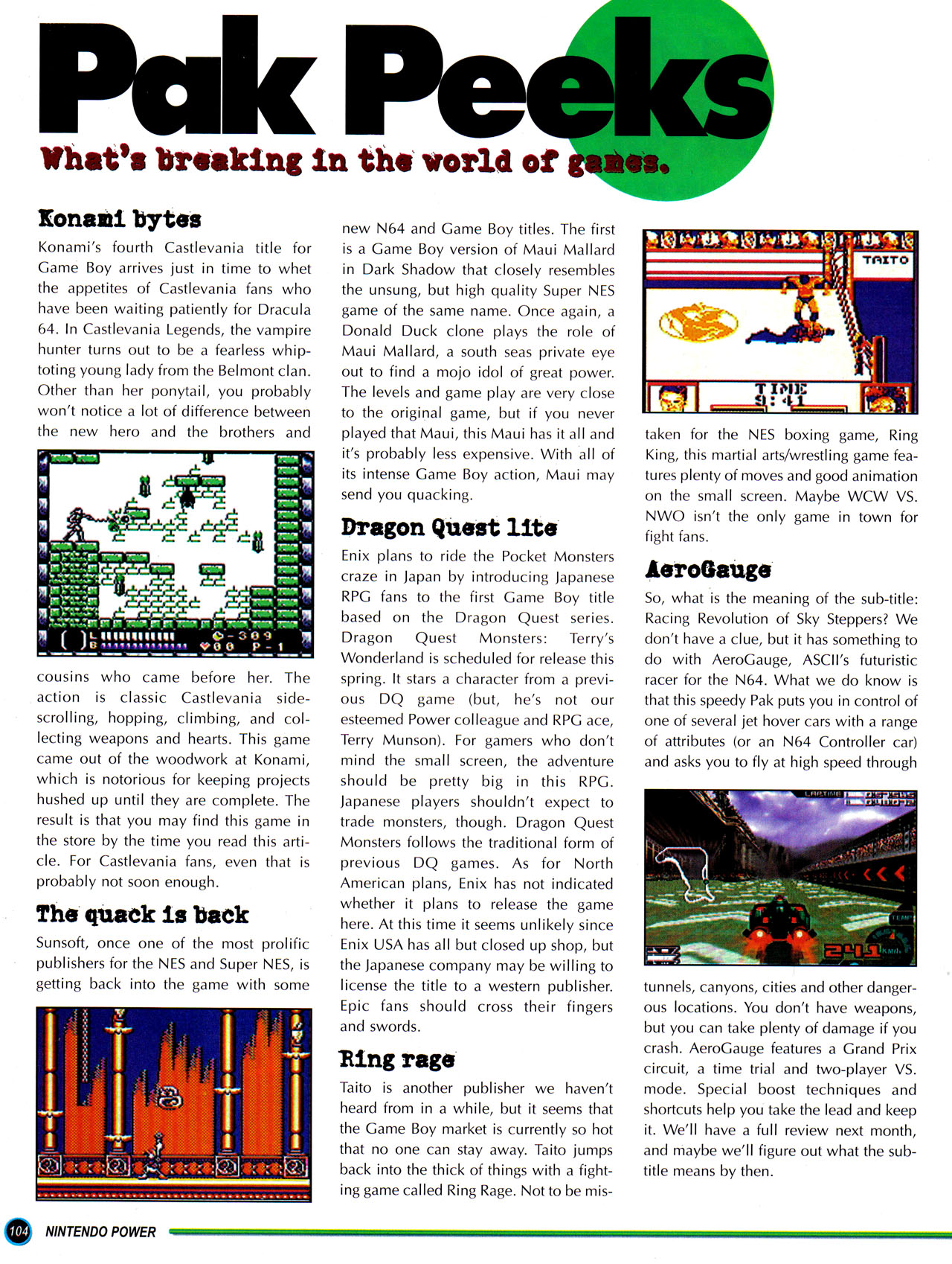 Read online Nintendo Power comic -  Issue #104 - 111