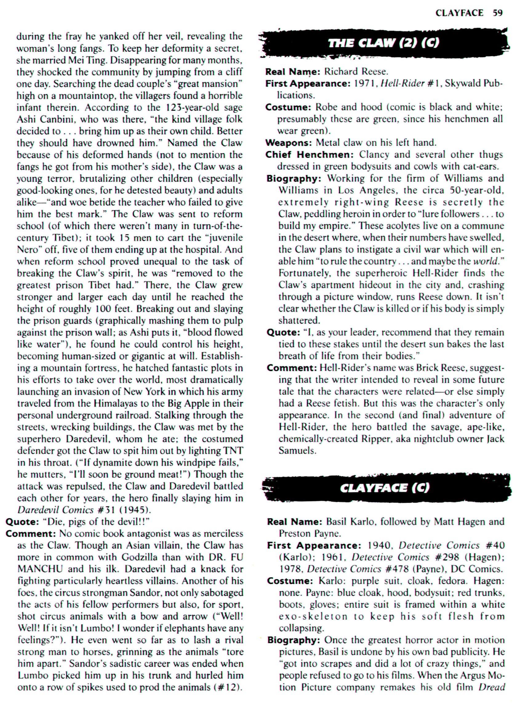 Read online The Encyclopedia of Super Villains comic -  Issue # TPB (Part 1) - 69