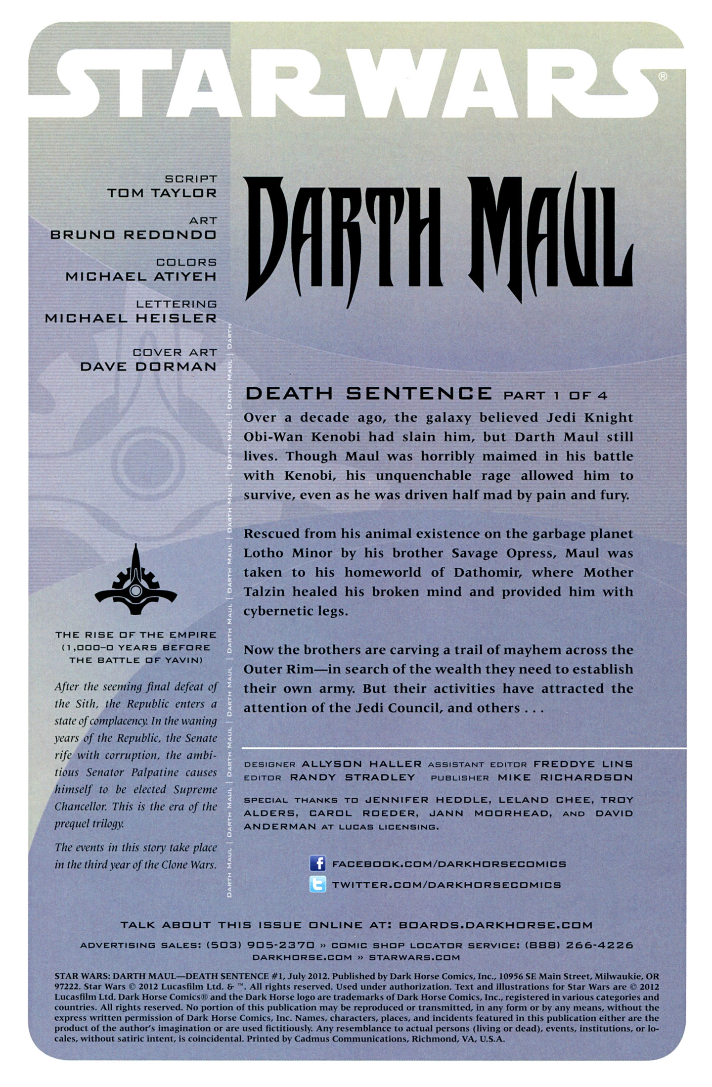 Read online Star Wars: Darth Maul - Death Sentence comic -  Issue #1 - 2