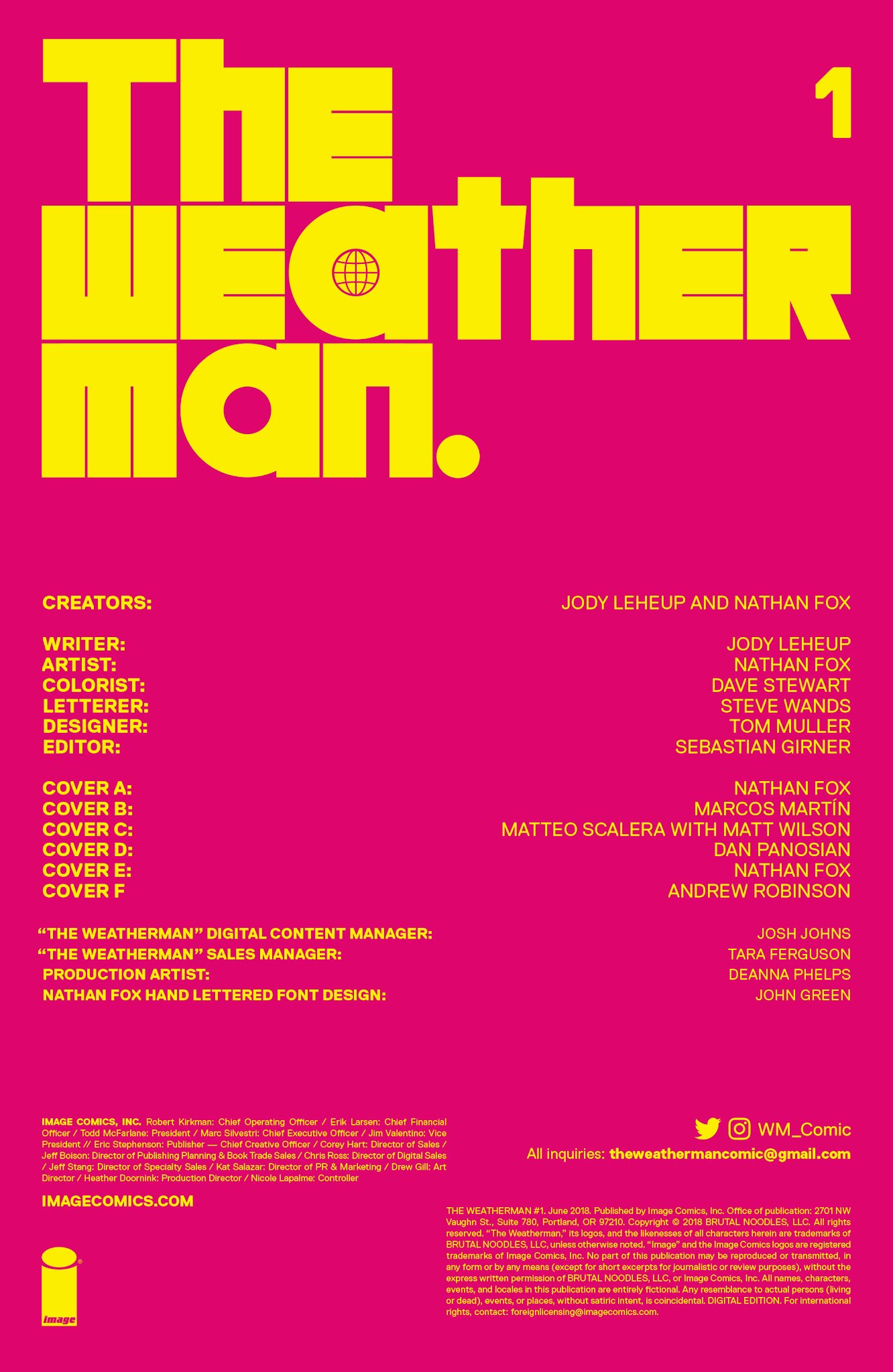Read online The Weatherman comic -  Issue #1 - 2
