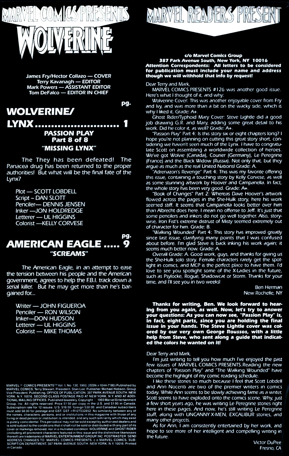 Read online Marvel Comics Presents (1988) comic -  Issue #130 - 20