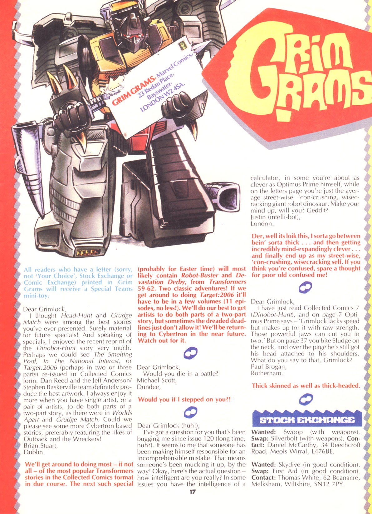 Read online The Transformers (UK) comic -  Issue #152 - 17