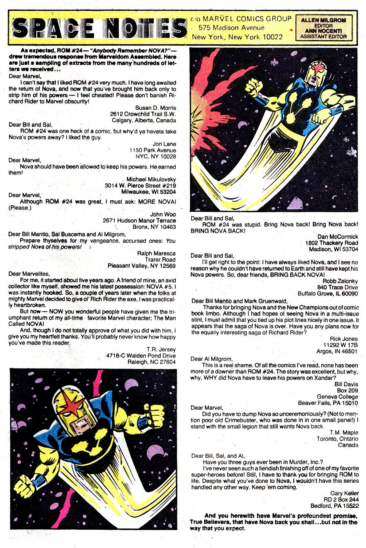 Read online ROM (1979) comic -  Issue #29 - 24
