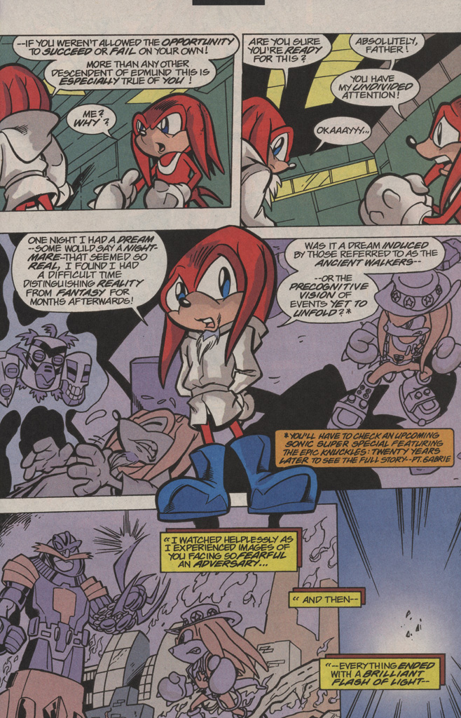 Read online Knuckles the Echidna comic -  Issue #25 - 25