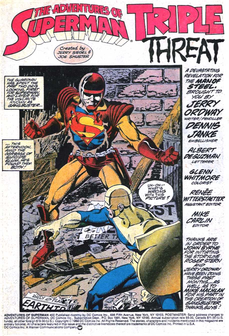 Read online Adventures of Superman (1987) comic -  Issue #450 - 2