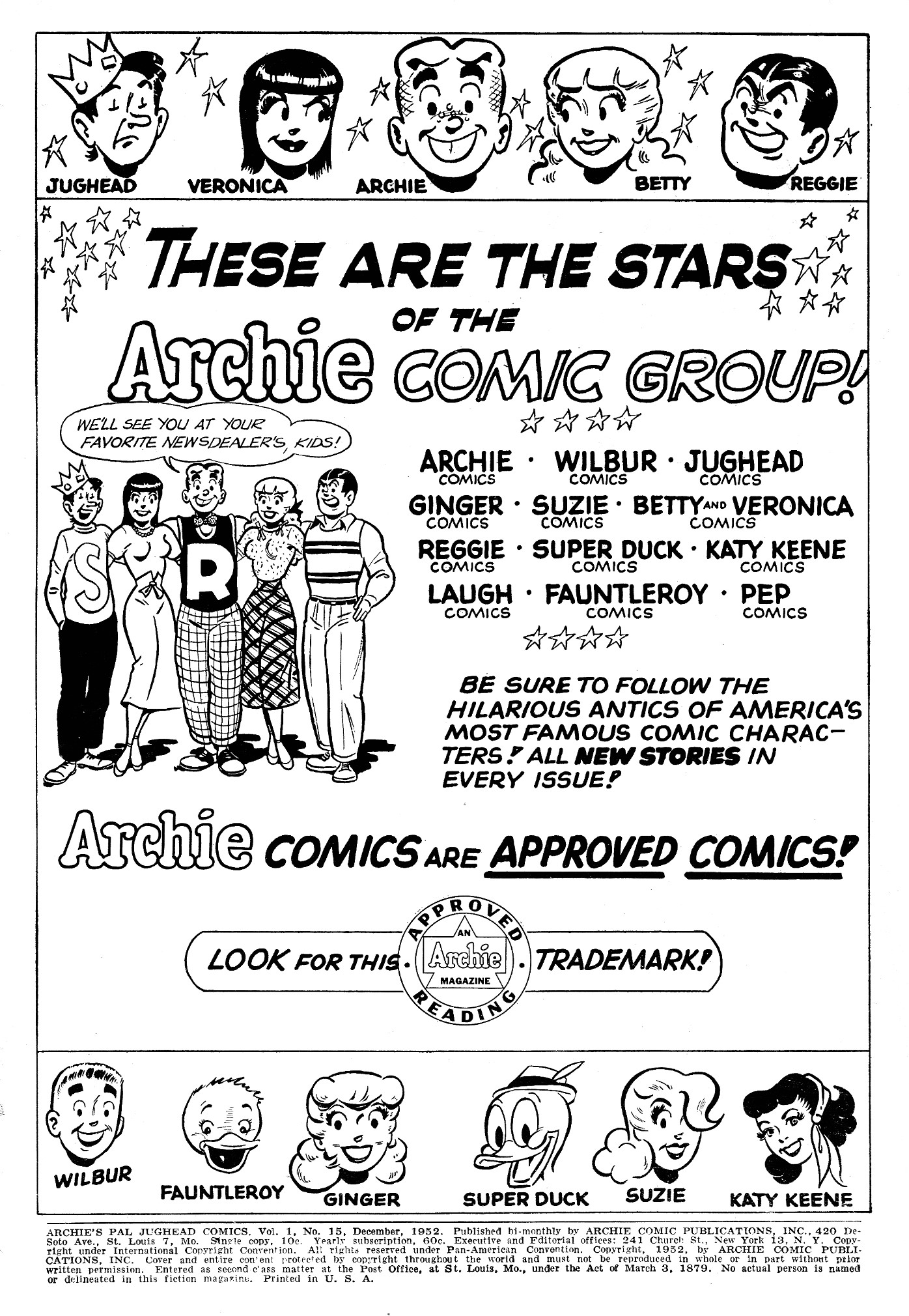 Read online Archie's Pal Jughead comic -  Issue #15 - 2