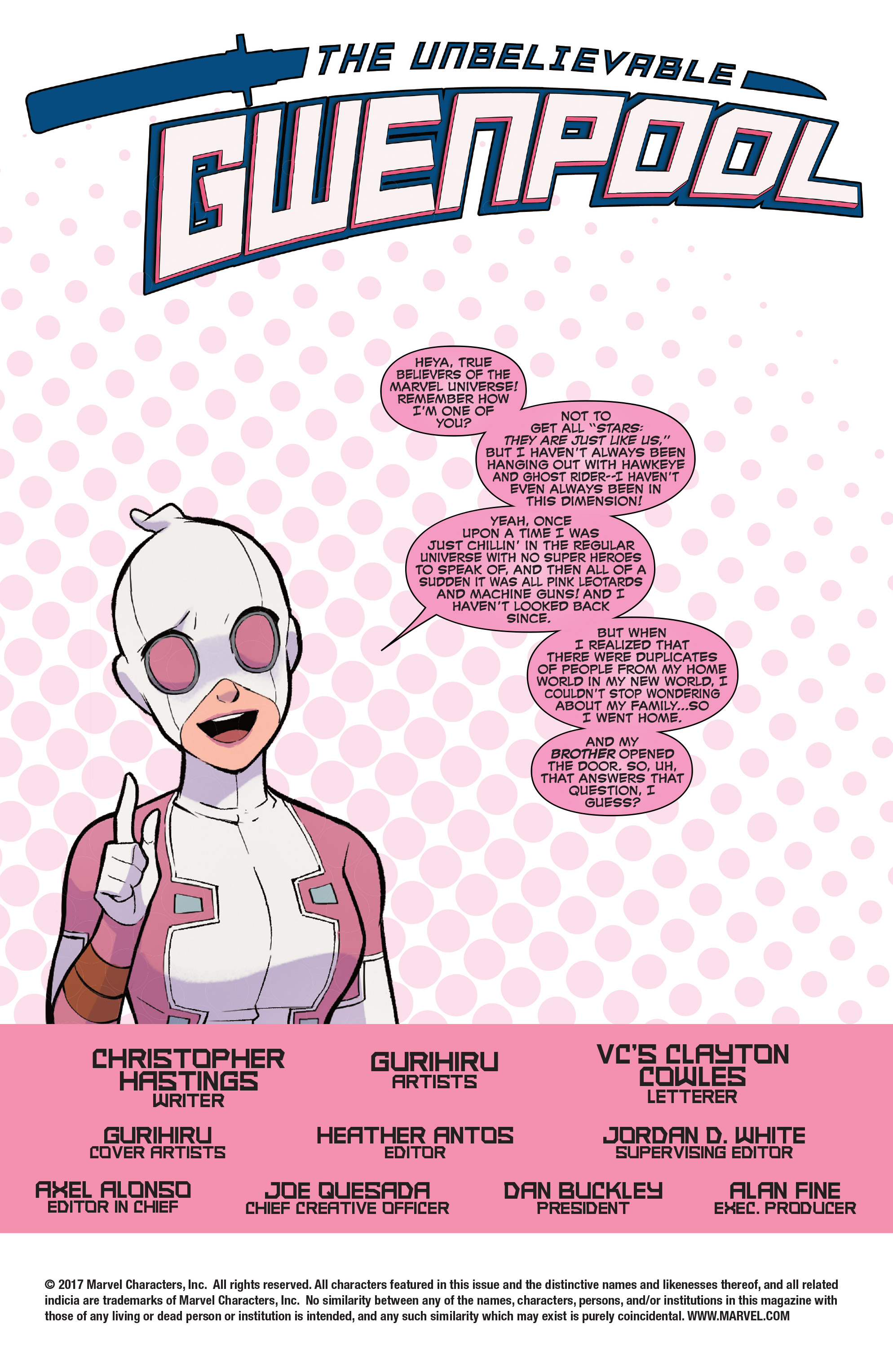 Read online The Unbelievable Gwenpool comic -  Issue #16 - 2