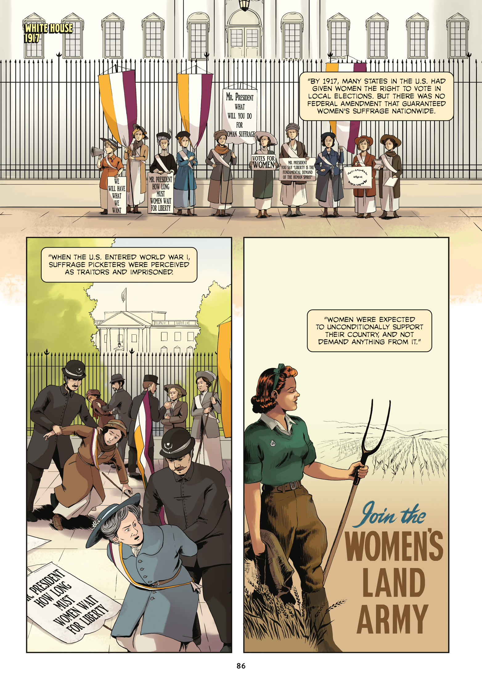Read online Amazons, Abolitionists, and Activists: A Graphic History of Women's Fight for Their Rights comic -  Issue # TPB (Part 1) - 84