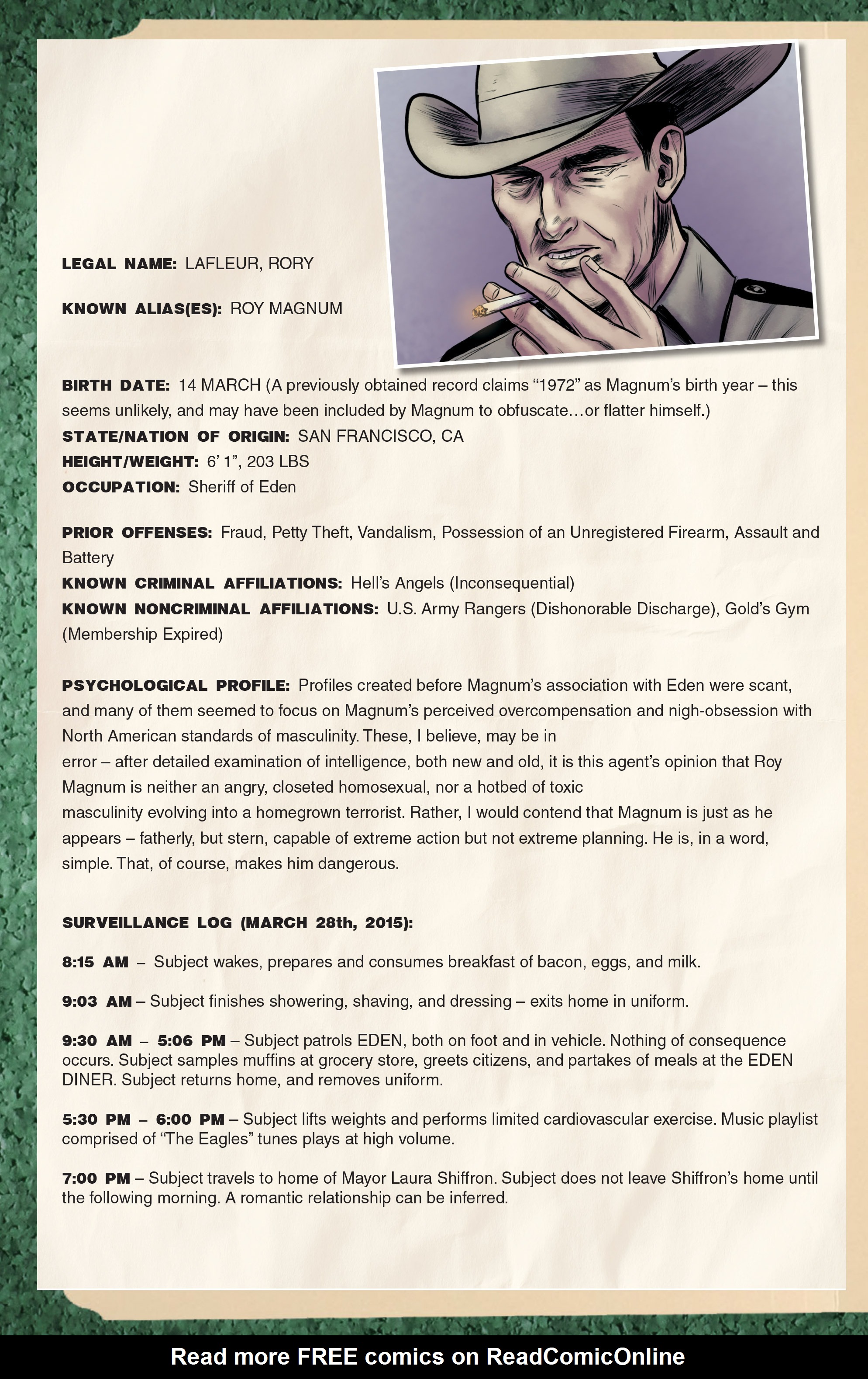 Read online Postal: FBI Dossier comic -  Issue # Full - 12