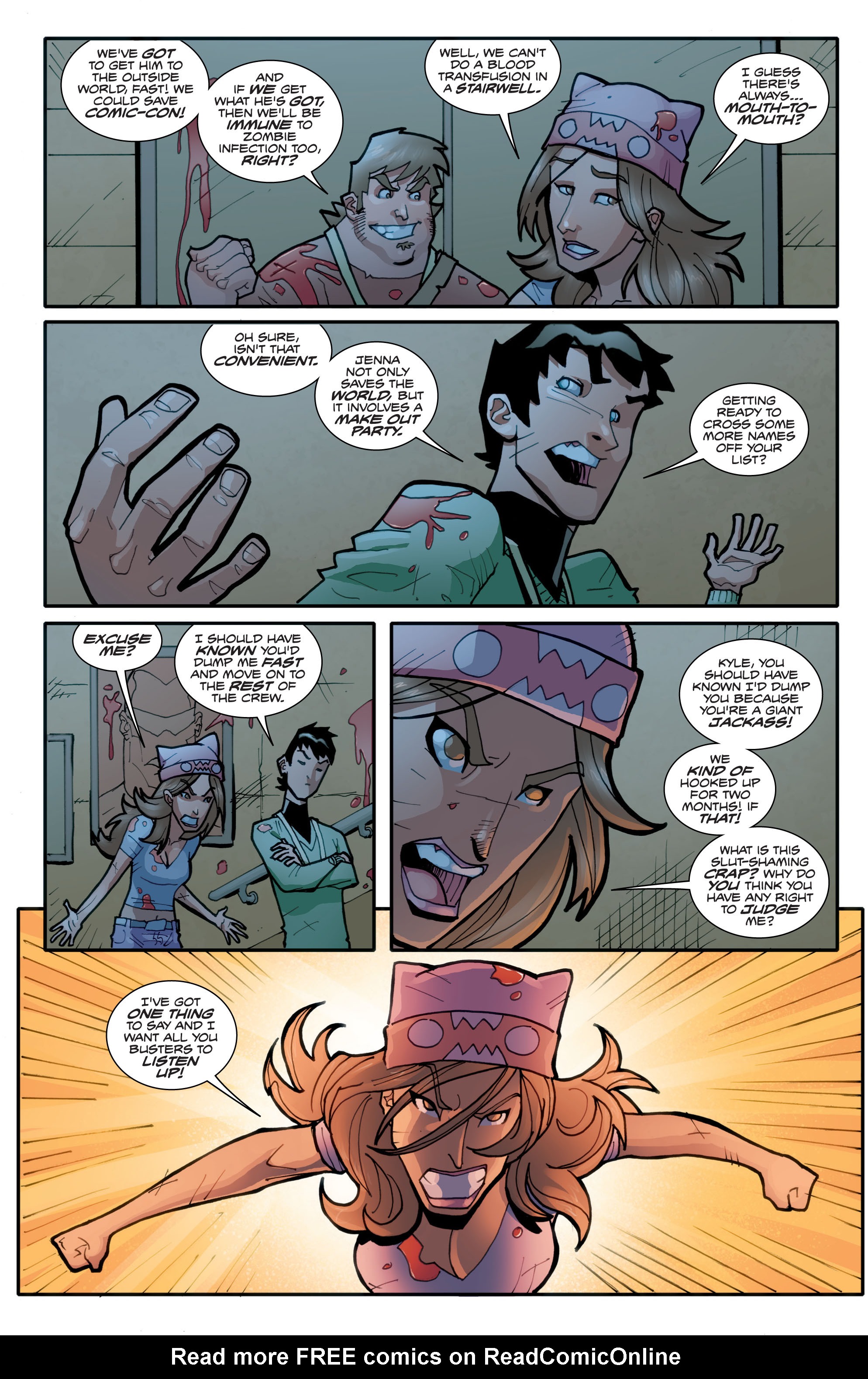 Read online Fanboys vs. Zombies comic -  Issue #4 - 14