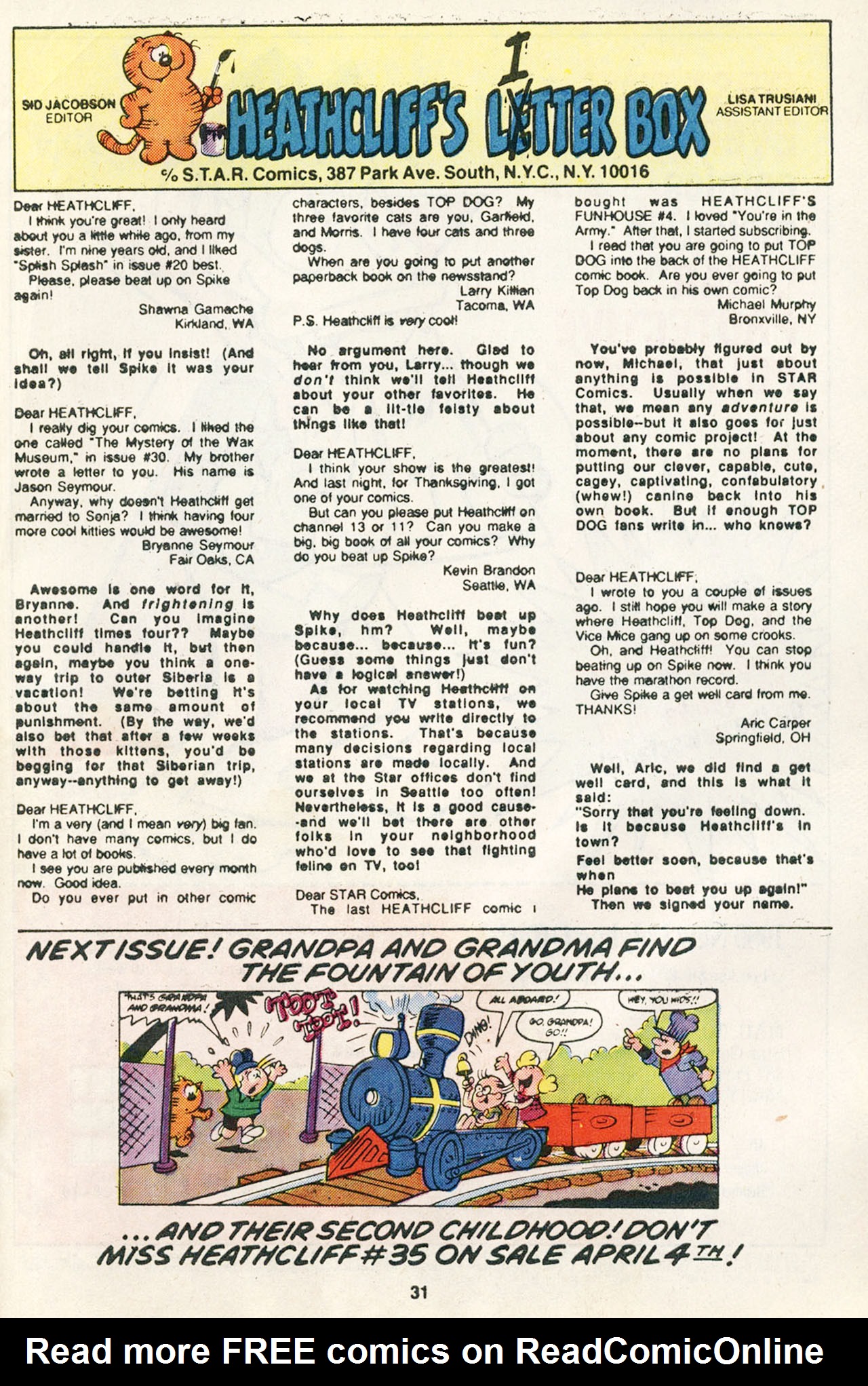 Read online Heathcliff comic -  Issue #34 - 33