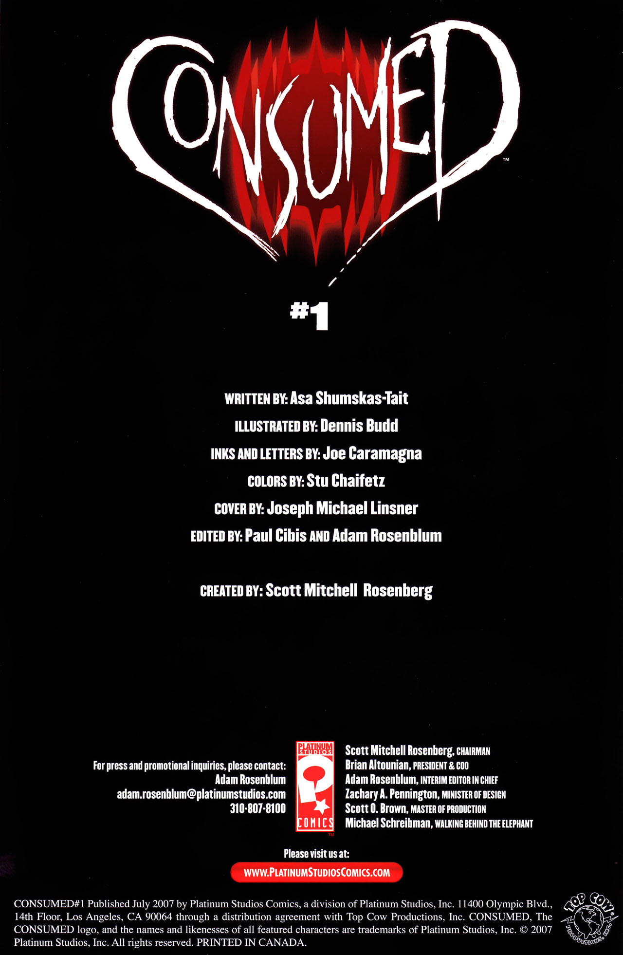Read online Consumed comic -  Issue #1 - 2