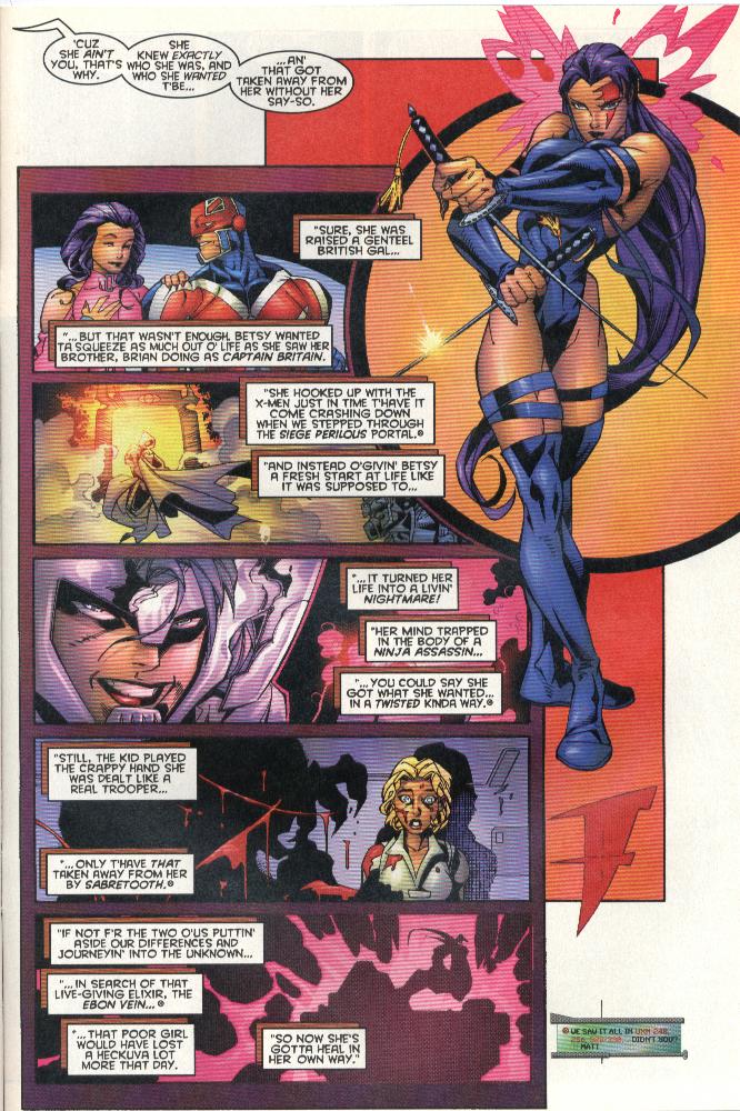 Psylocke & Archangel Crimson Dawn issue 1 - Page 19