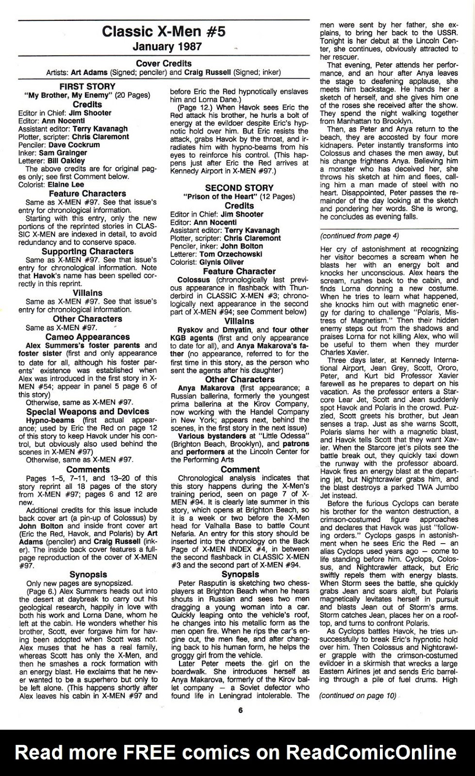 The Official Marvel Index To The X-Men (1987) issue 5 - Page 8