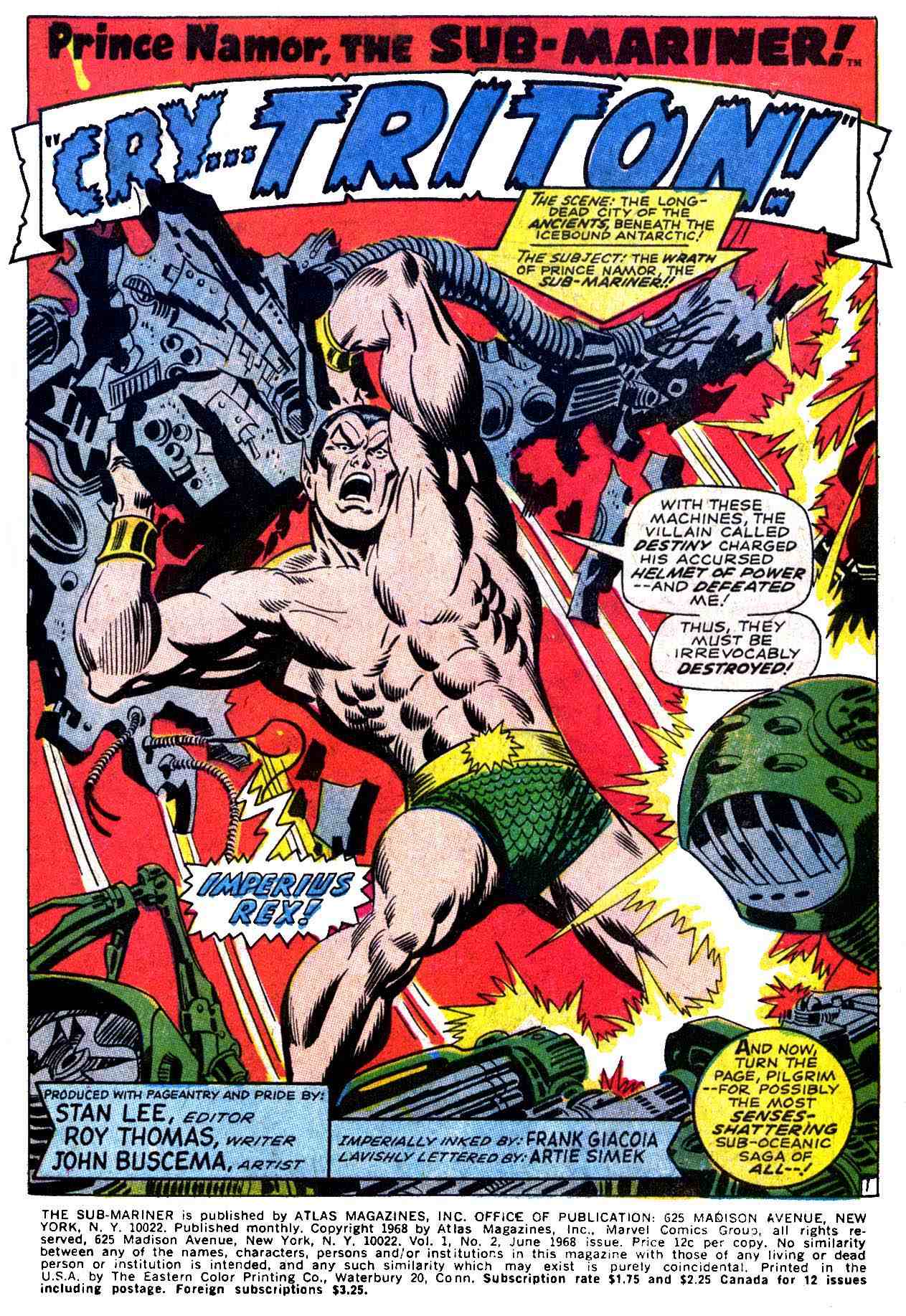 Read online The Sub-Mariner comic -  Issue #2 - 2
