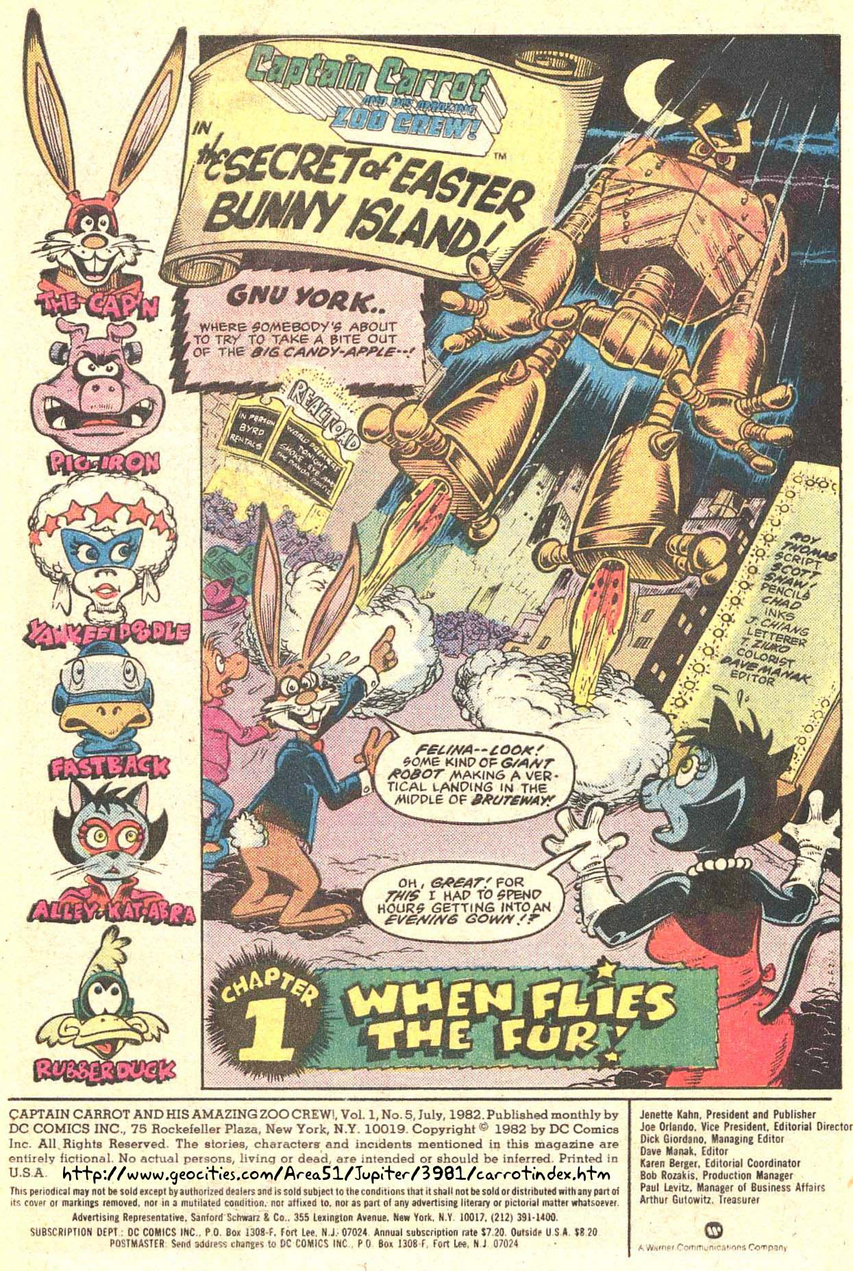 Read online Captain Carrot and His Amazing Zoo Crew! comic -  Issue #5 - 2