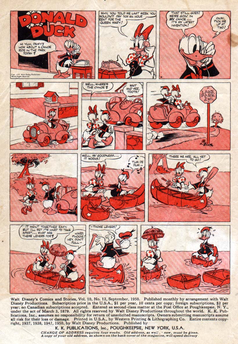 Read online Walt Disney's Comics and Stories comic -  Issue #120 - 2