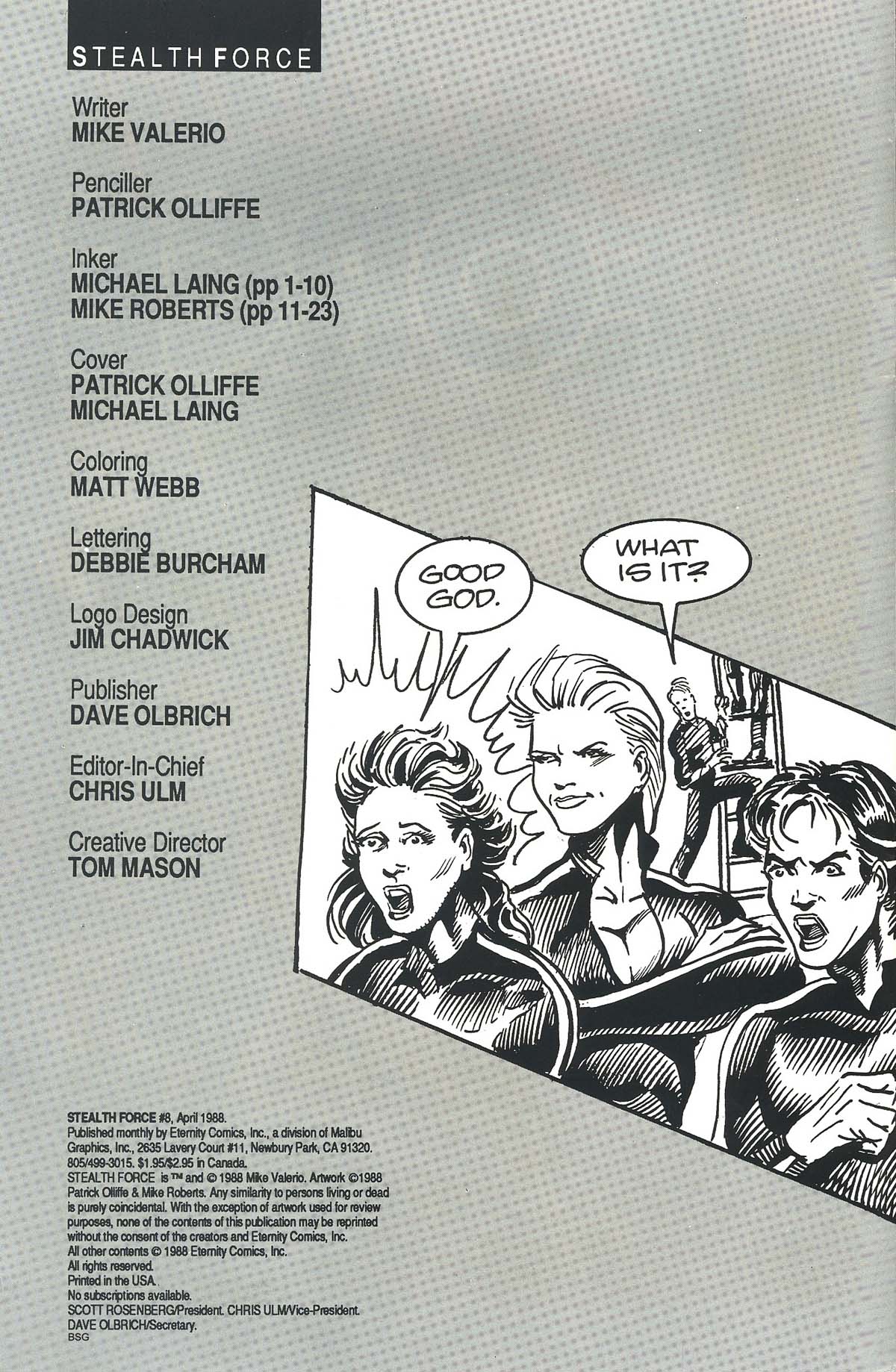 Read online Stealth Force comic -  Issue #8 - 2