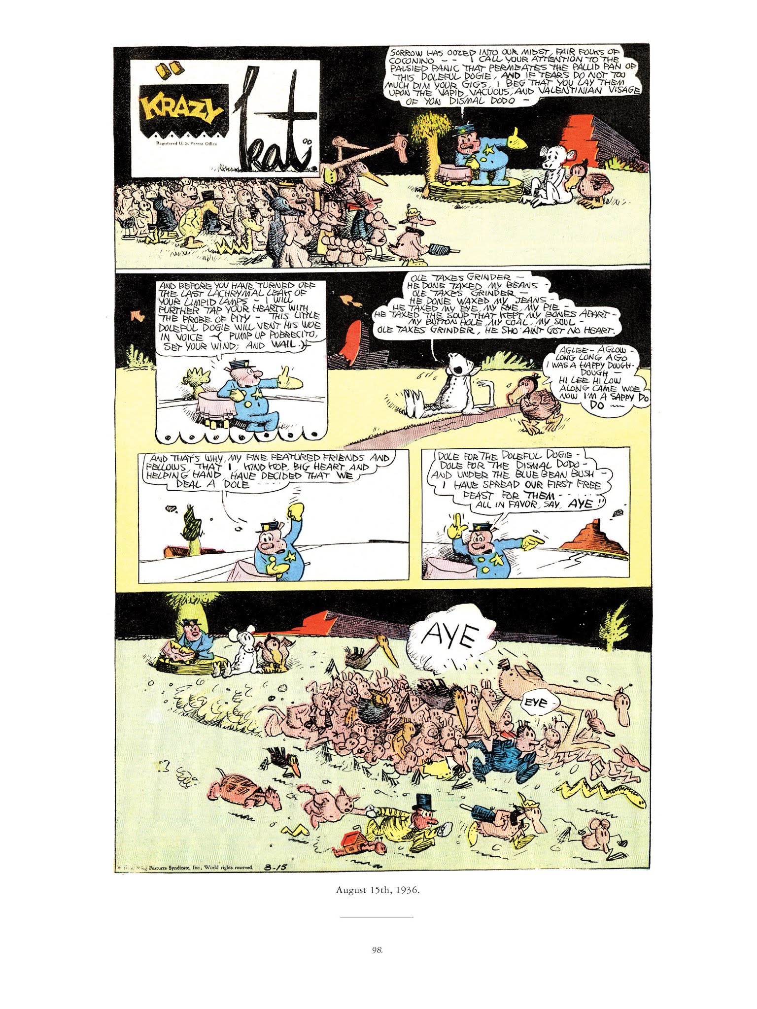 Read online Krazy & Ignatz comic -  Issue # TPB 9 - 96