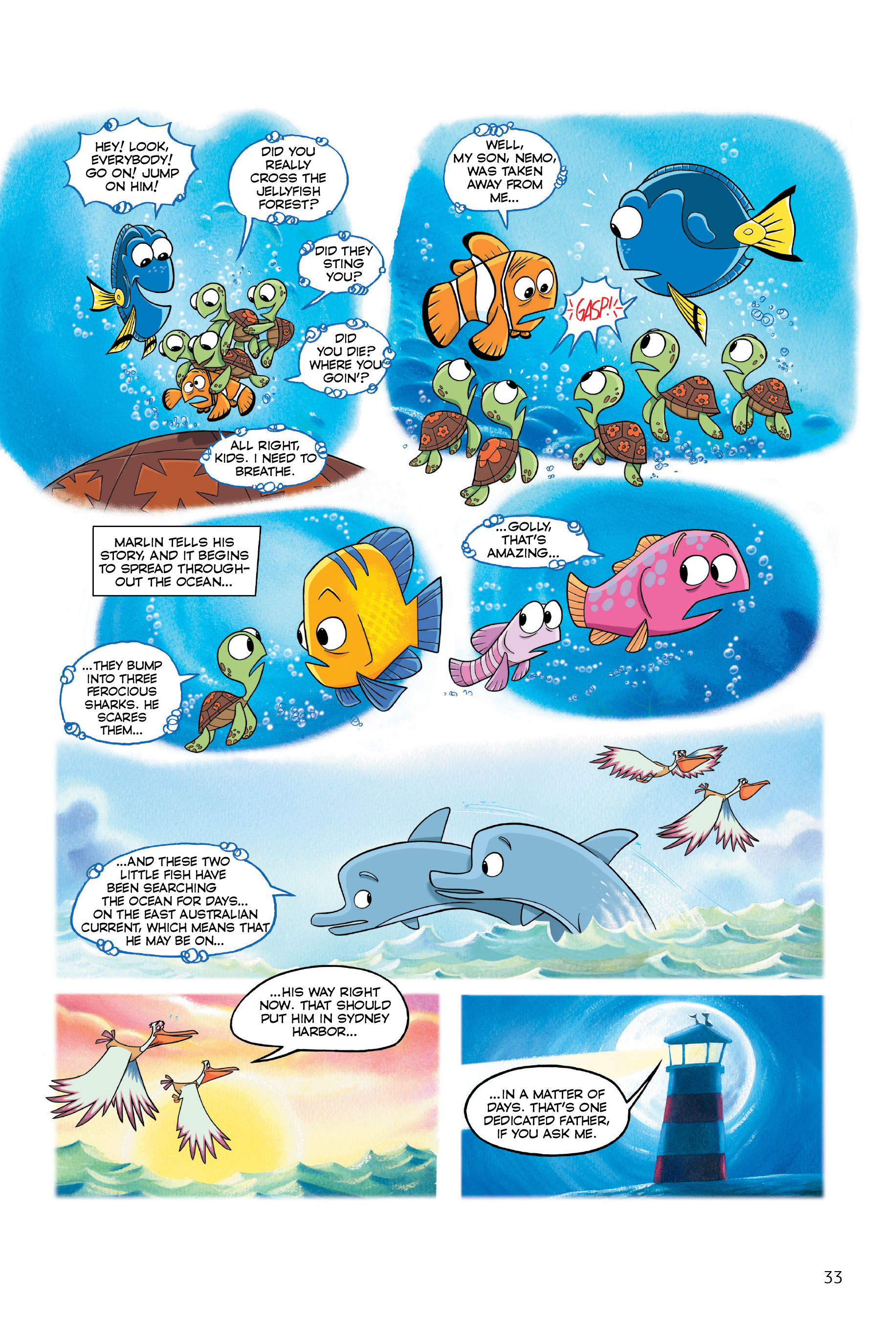 Read online Disney/PIXAR Finding Nemo and Finding Dory: The Story of the Movies in Comics comic -  Issue # TPB - 33
