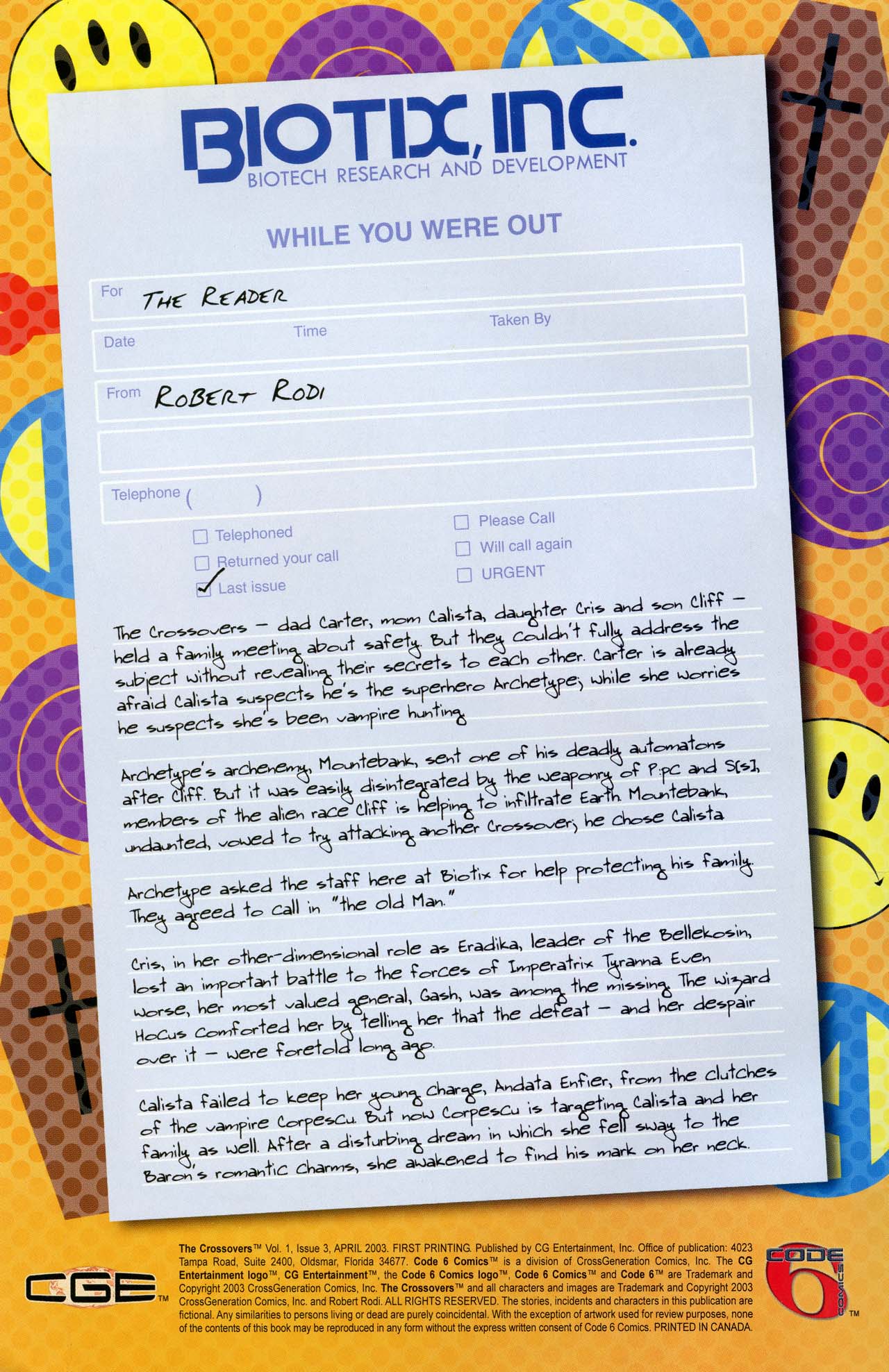 Read online Crossovers comic -  Issue #3 - 2