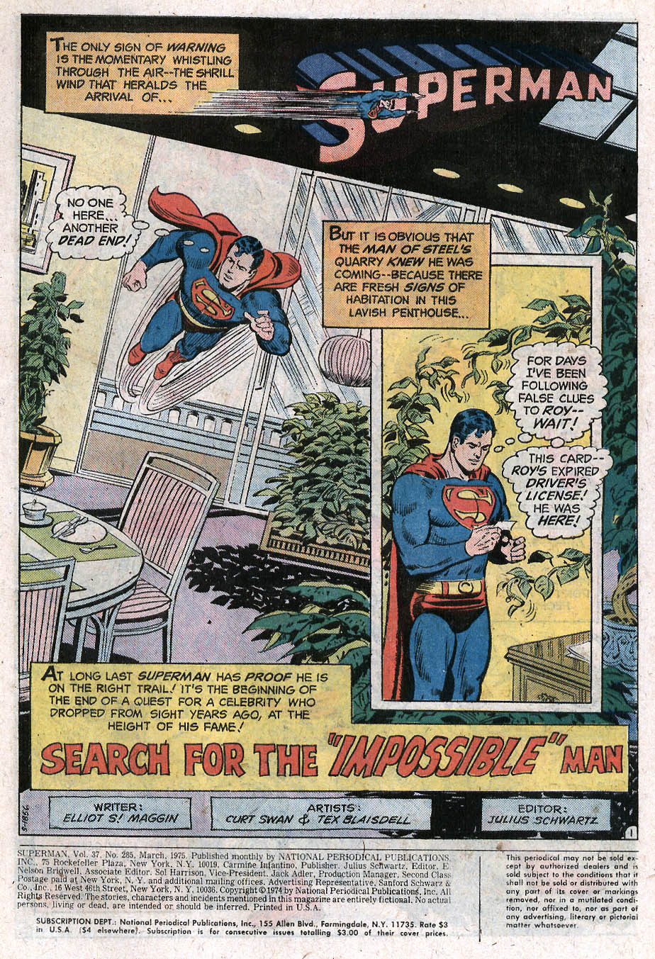 Read online Superman (1939) comic -  Issue #285 - 2