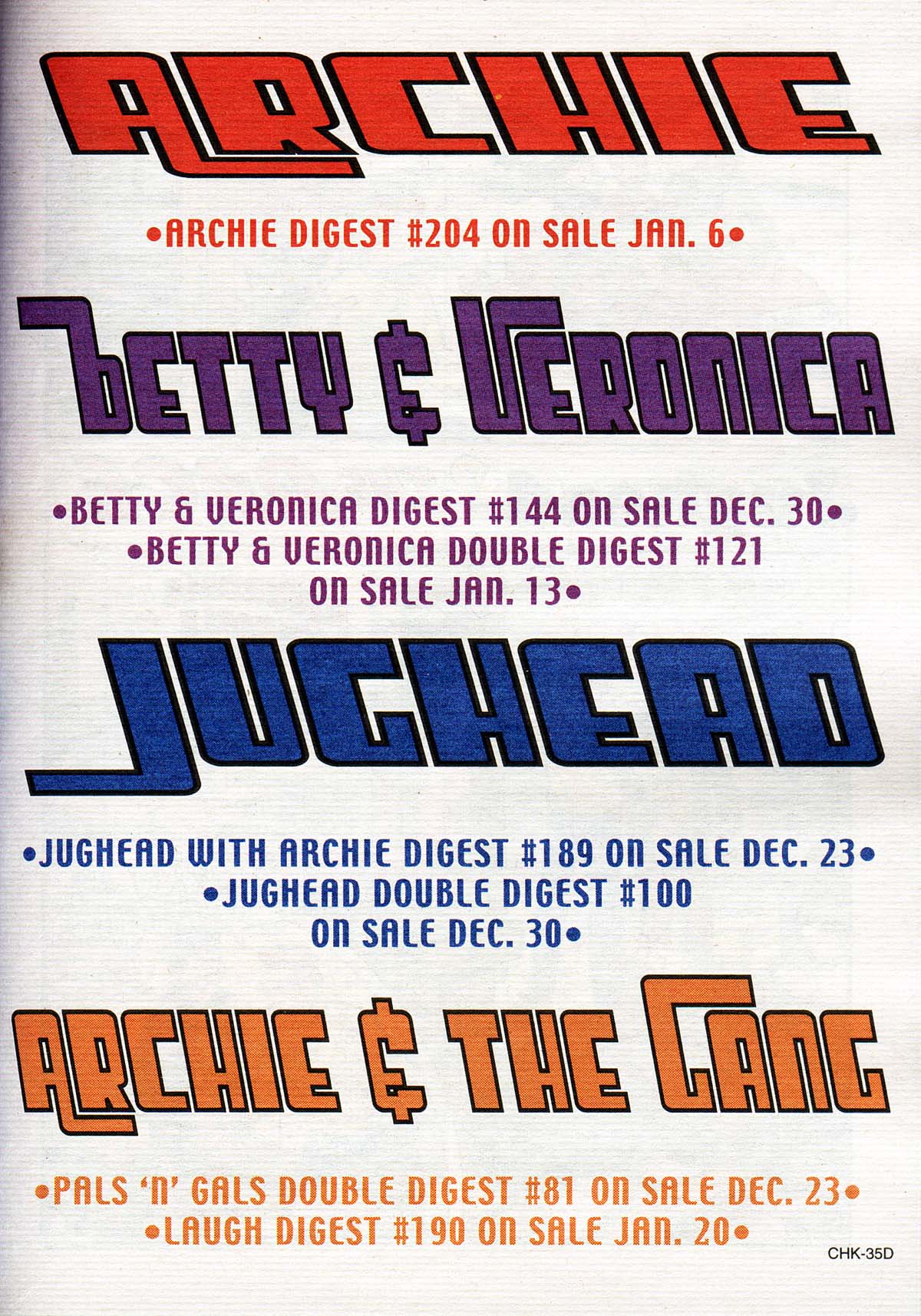 Read online Jughead's Double Digest Magazine comic -  Issue #100 - 116