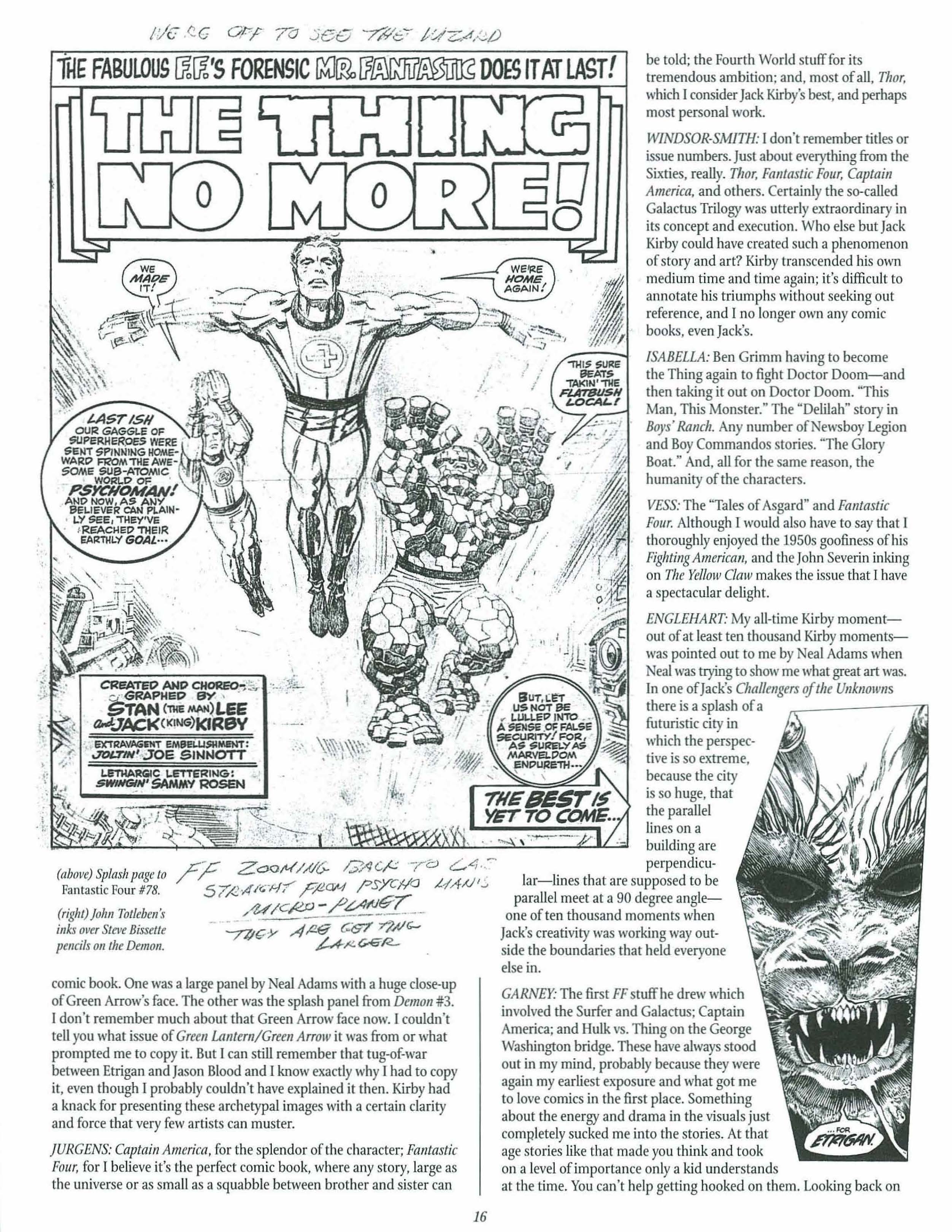 Read online The Jack Kirby Collector comic -  Issue #27 - 16