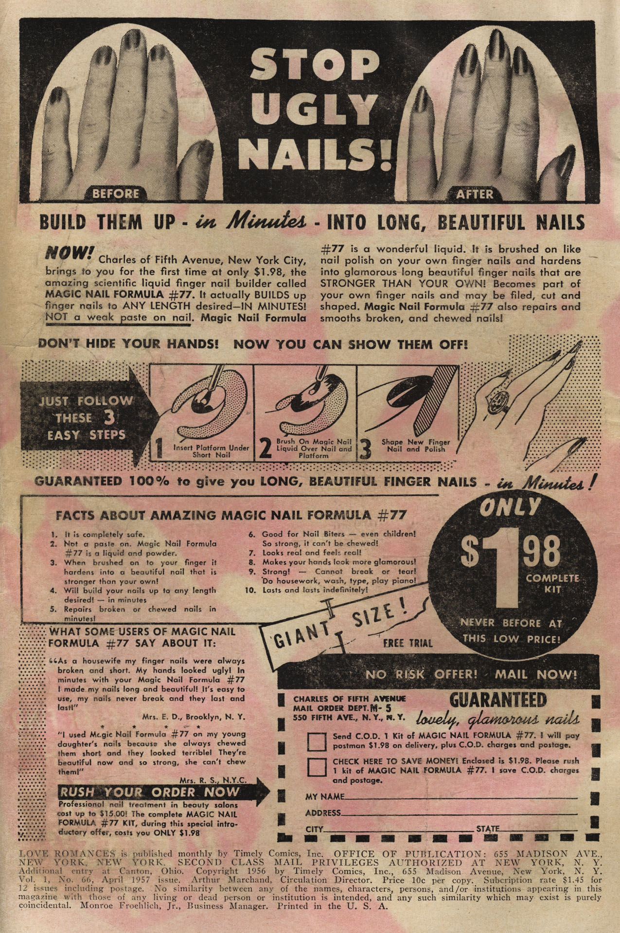 Read online Love Romances comic -  Issue #66 - 2