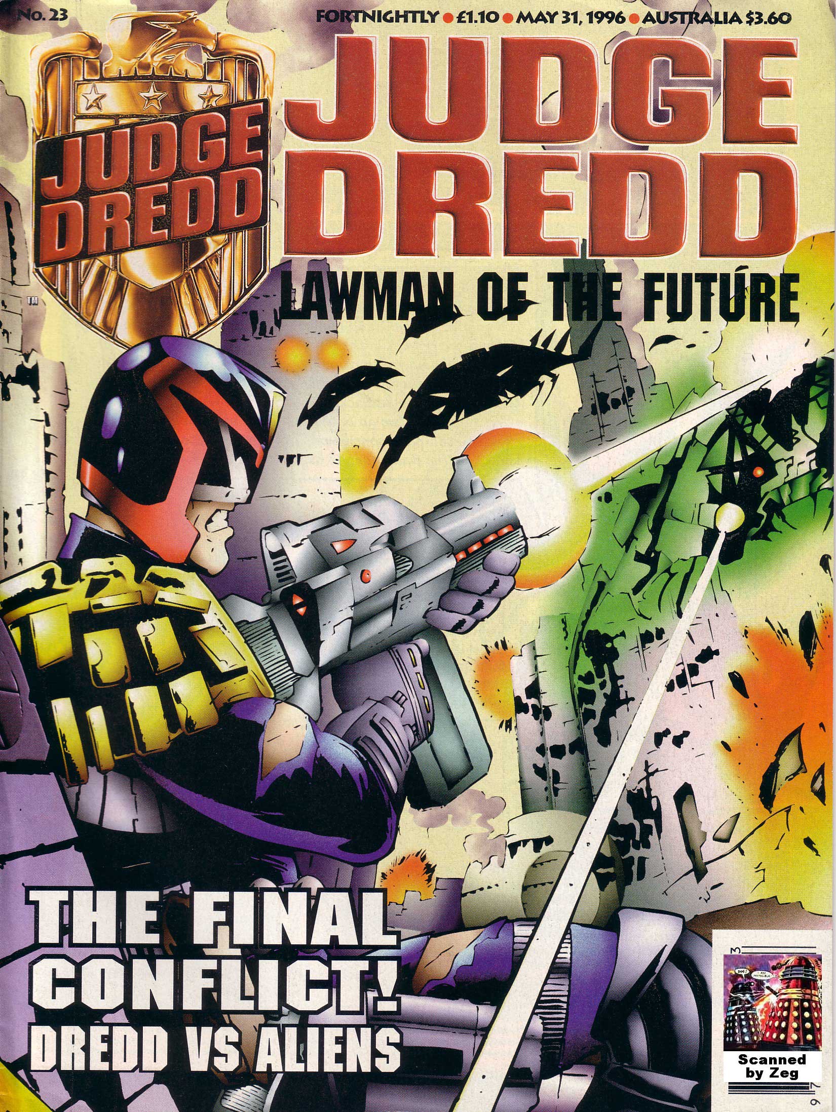 Read online Judge Dredd Lawman of the Future comic -  Issue #23 - 1