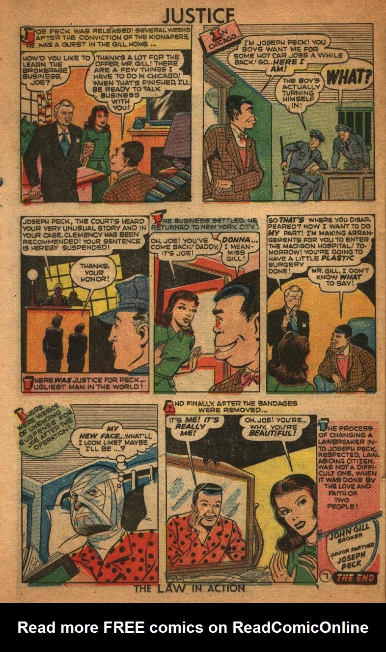 Read online Justice Comics (1948) comic -  Issue #6 - 36