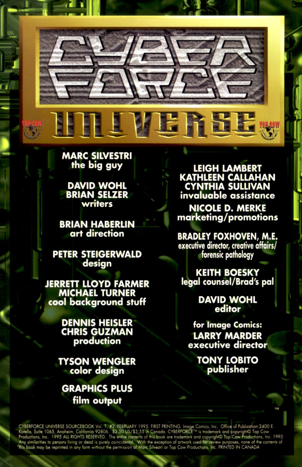 Read online Cyberforce Universe Sourcebook comic -  Issue #2 - 2