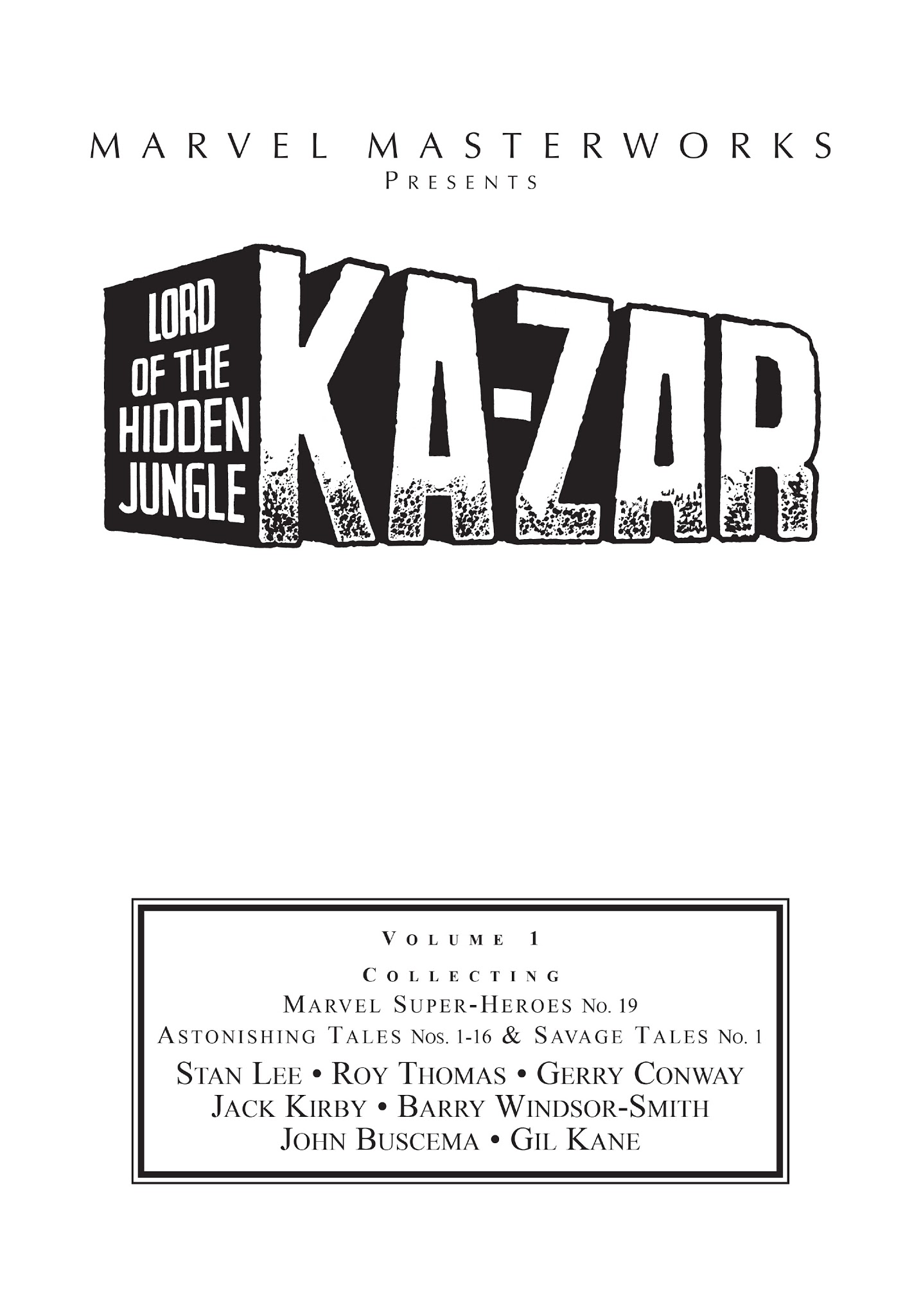 Read online Marvel Masterworks: Ka-Zar comic -  Issue # TPB 1 (Part 1) - 2